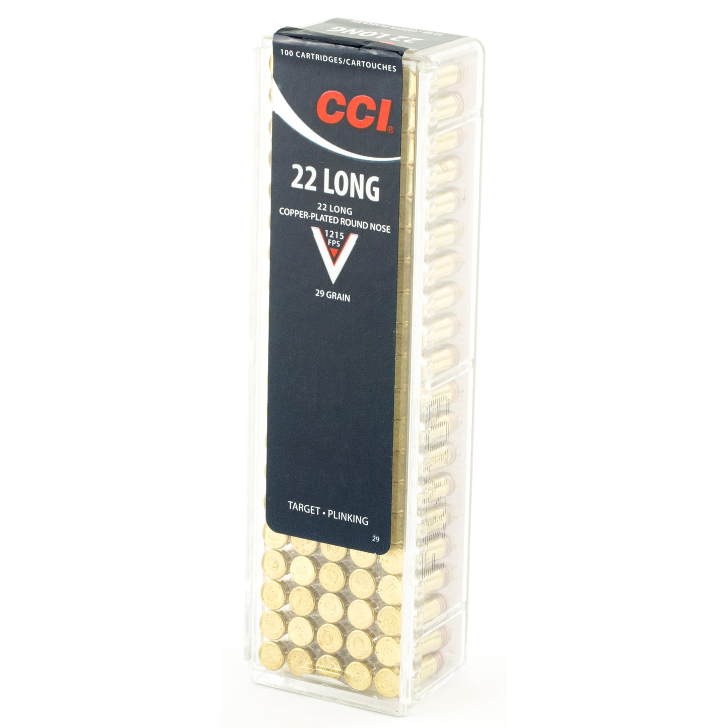 CCI 22 Long, 29 Gr, Copper-Plated Round Nose (100 Round Box)