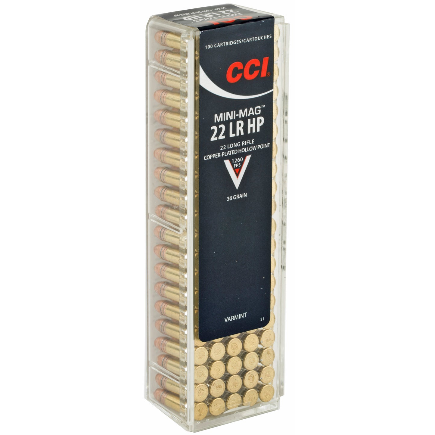 Cci Mini Mag 22lr 36Gr Hp Copper Plated 100/5000