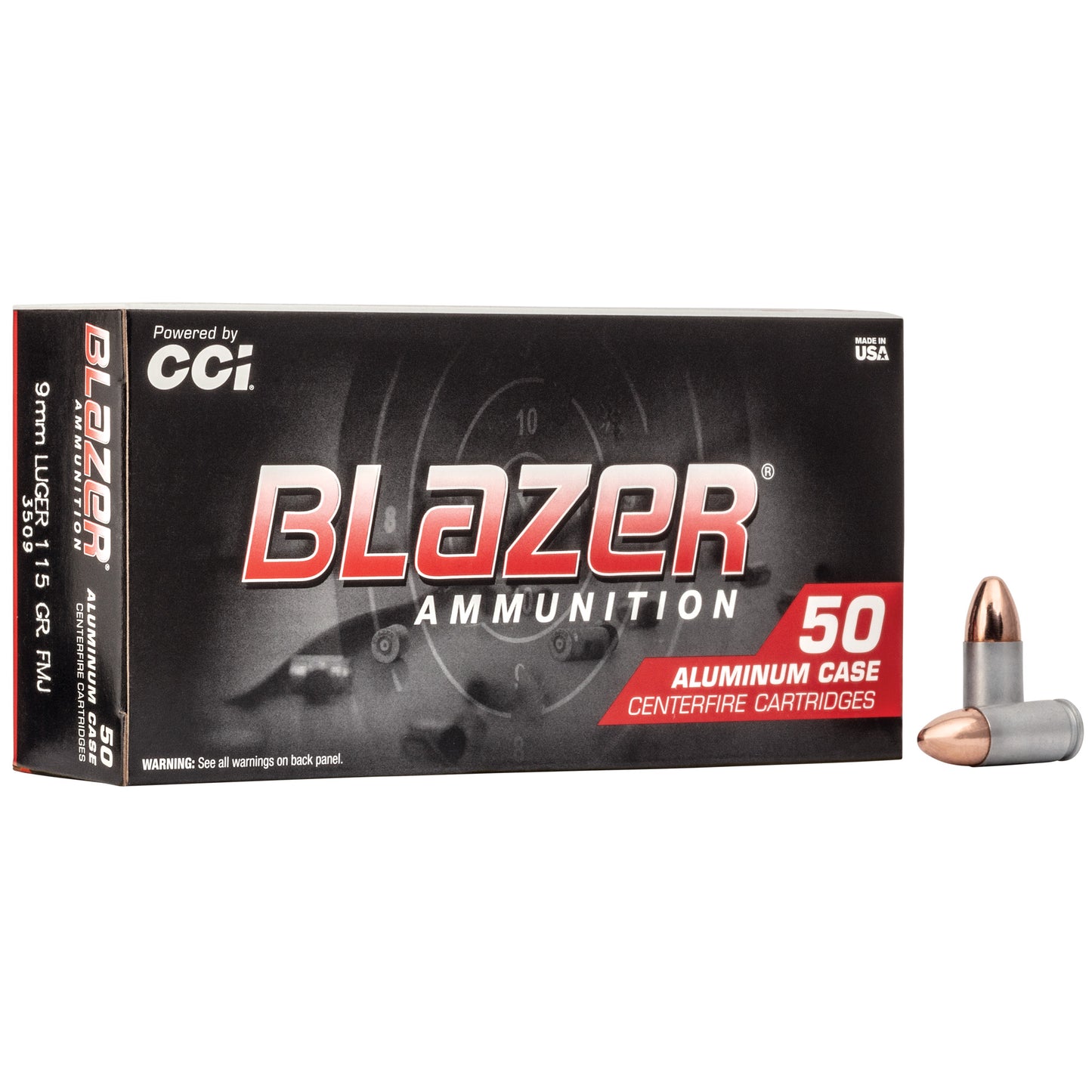 Blazer 9mm 115gr Full Metal Jacket (50 Round Box)