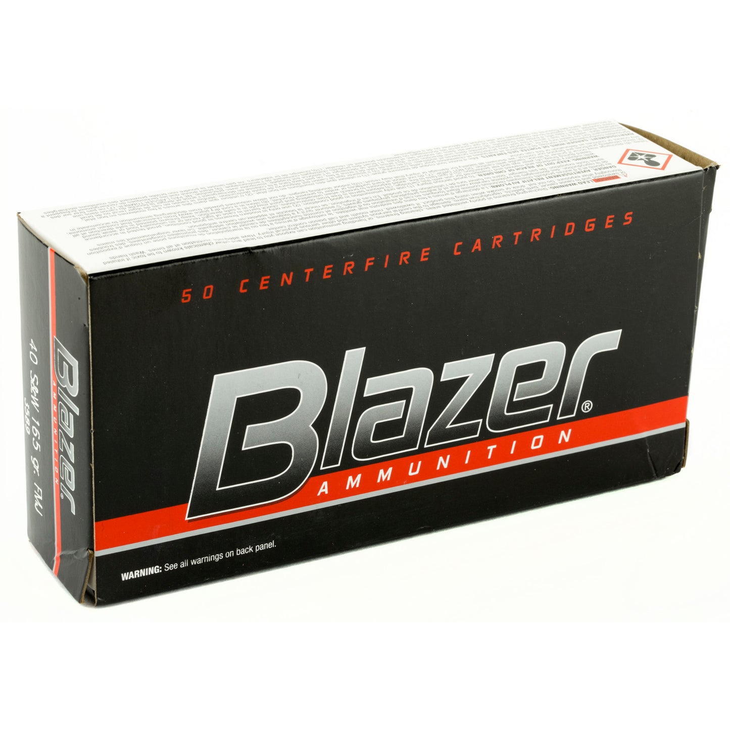 Blazer Ammunition, Blazer, 40 S&W, 165 Grain | FMJ |  (50 Round Box)