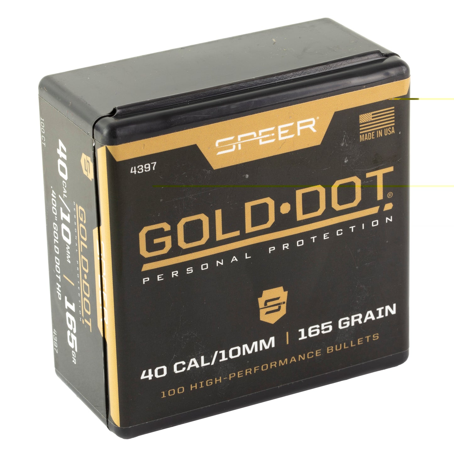 Speer Ammunition, Gold Dot, .400 Diameter, .40 Caliber , 165 Grain, Hollow Point, 100 Count