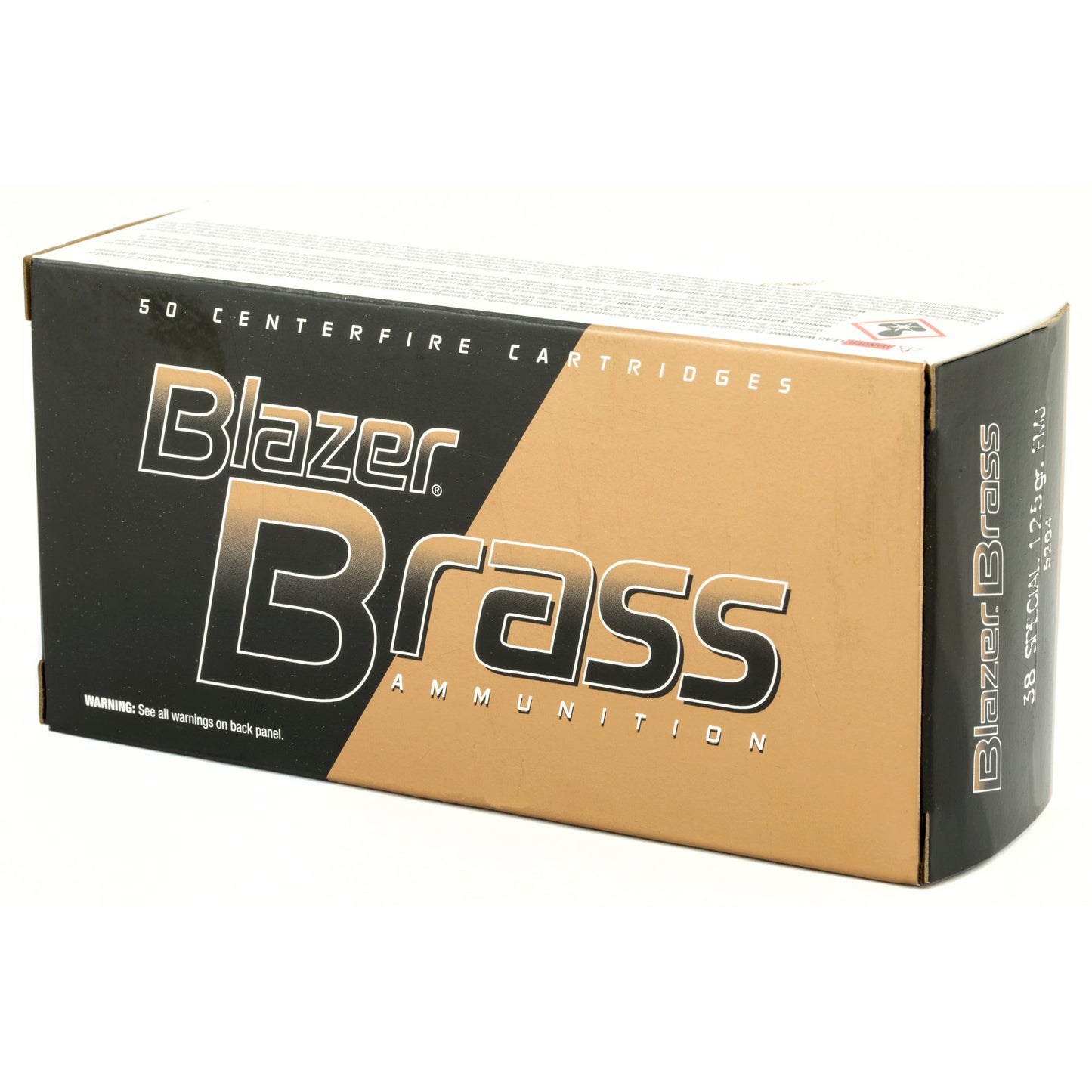 Blazer Ammunition, Blazer Brass, 38 Special, 125 Grain | FMJ |  (50 Round Box)