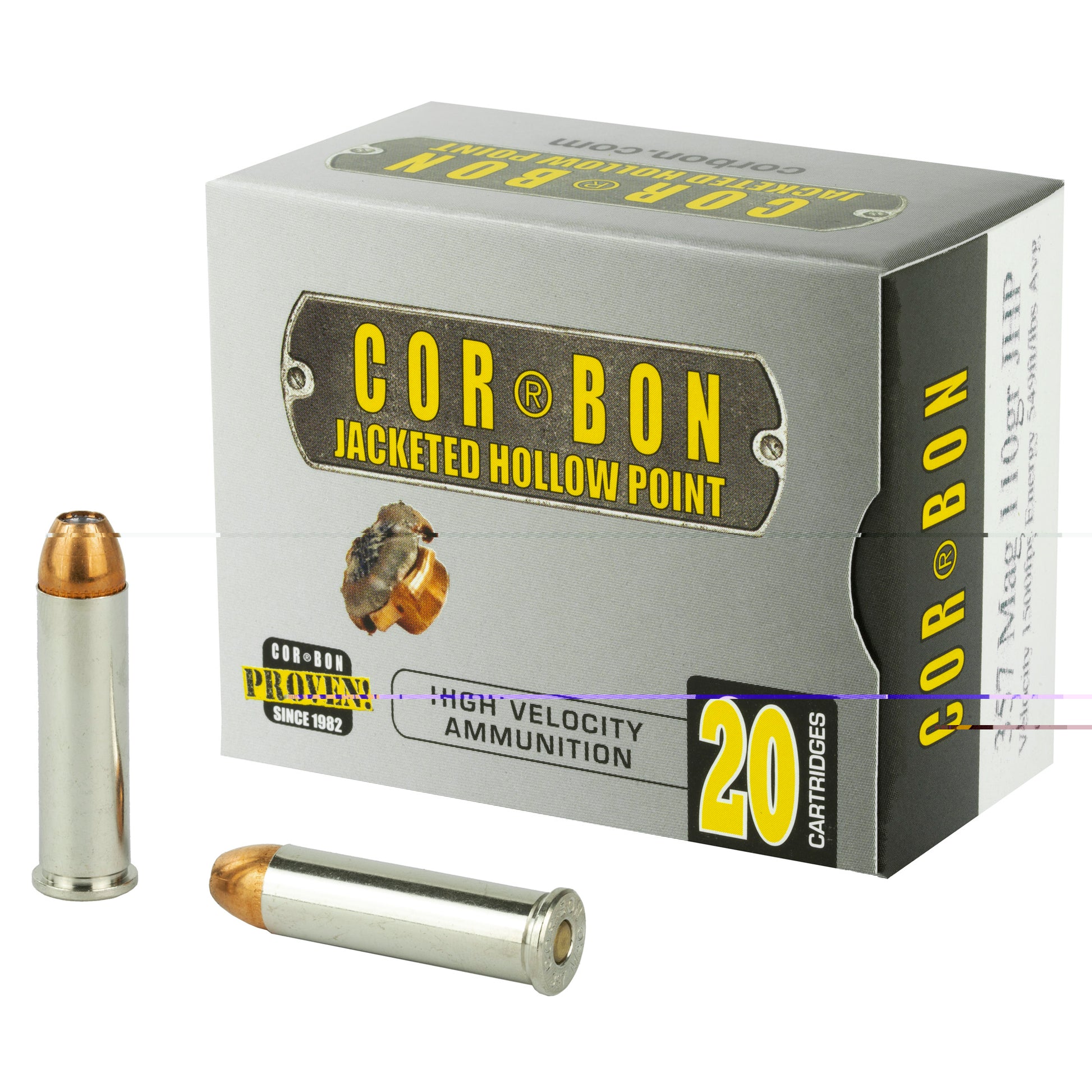 Corbon, .357 Magnum, 110grain, High Velocity Ammunition | Jacket Hollow Point, JHP | 20 Rounds per Box