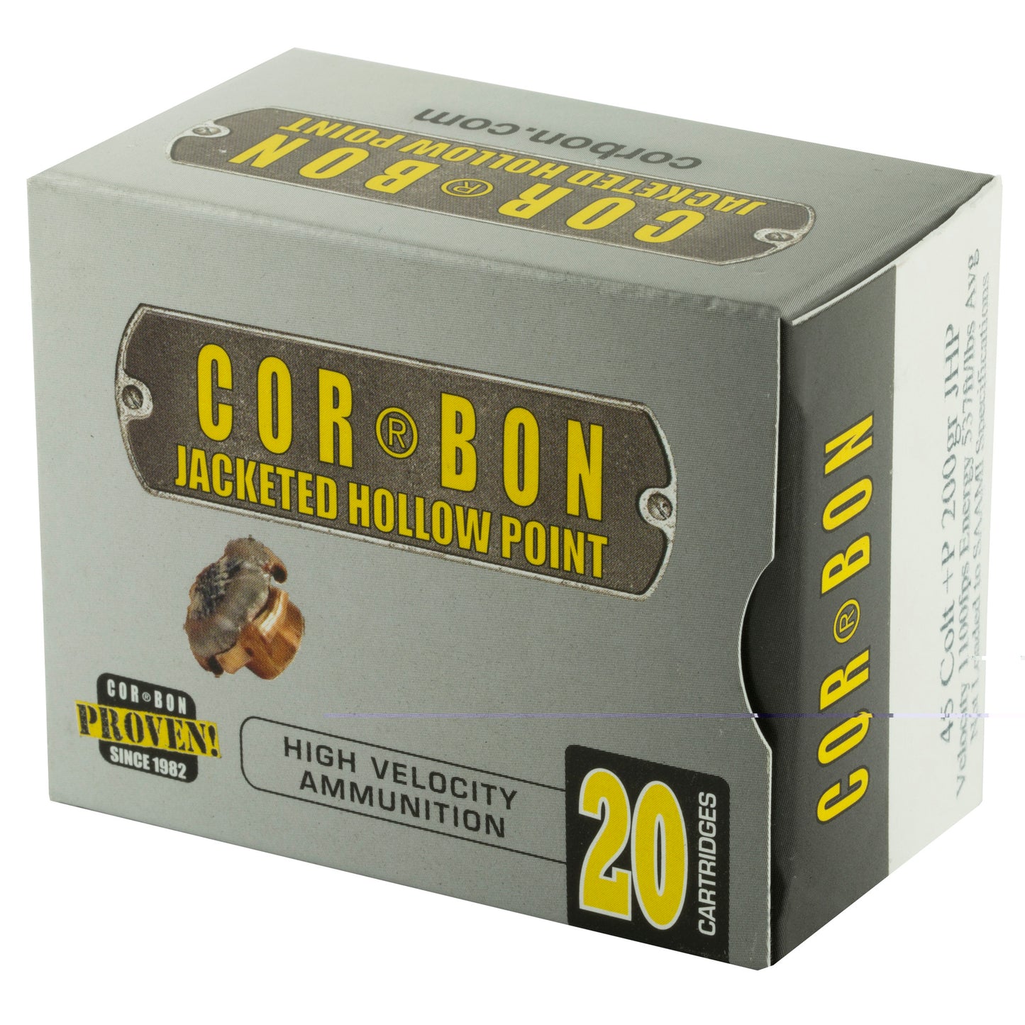 Corbon 45 Colt +P, 200 Grain | JHP |  (20 Round Box)