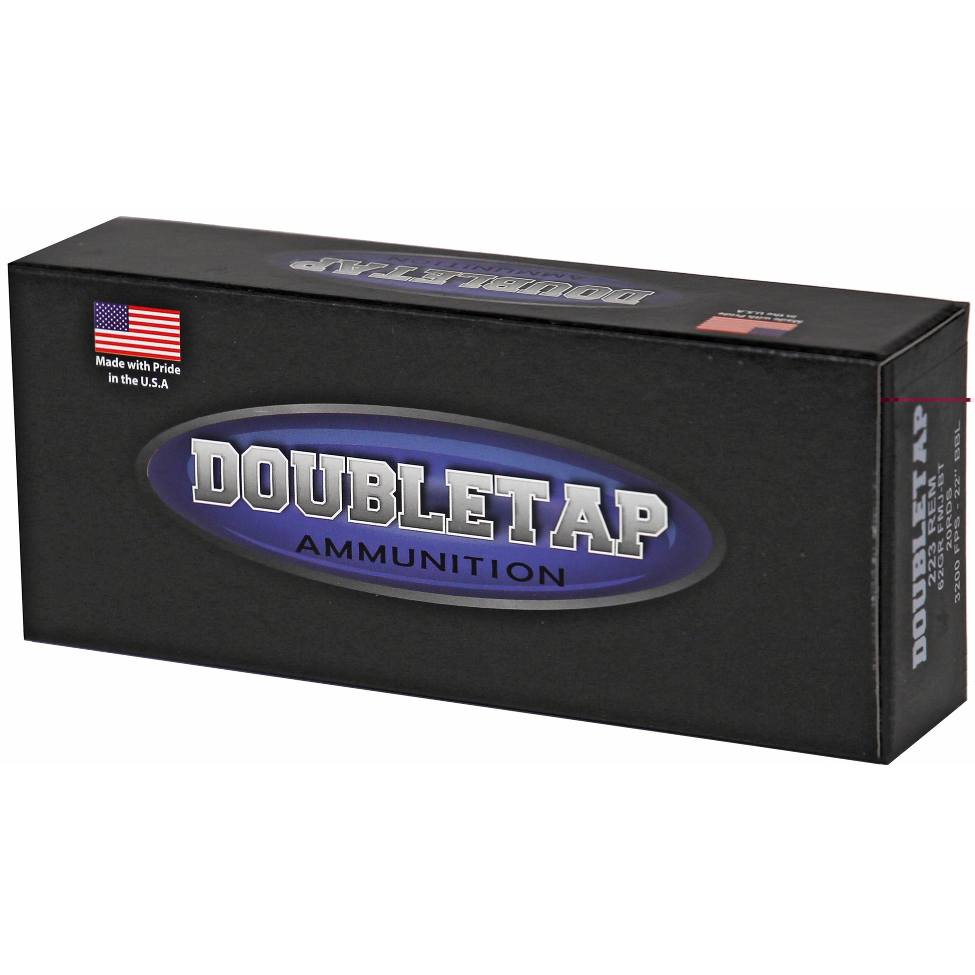 DoubleTap Ammunition, SS109, 223 Remington, 62Gr, FMJ Boat Tail, 20 Round box