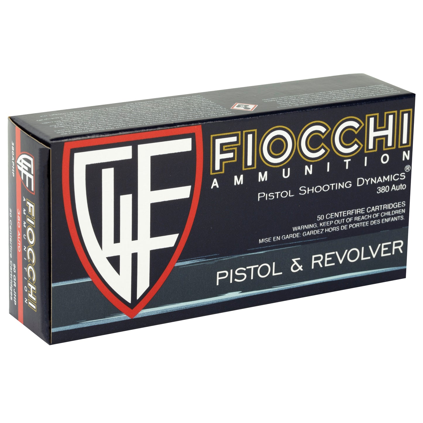 Fiocchi, 380 ACP, 90 Grain | JHP |  (50 Round Box)