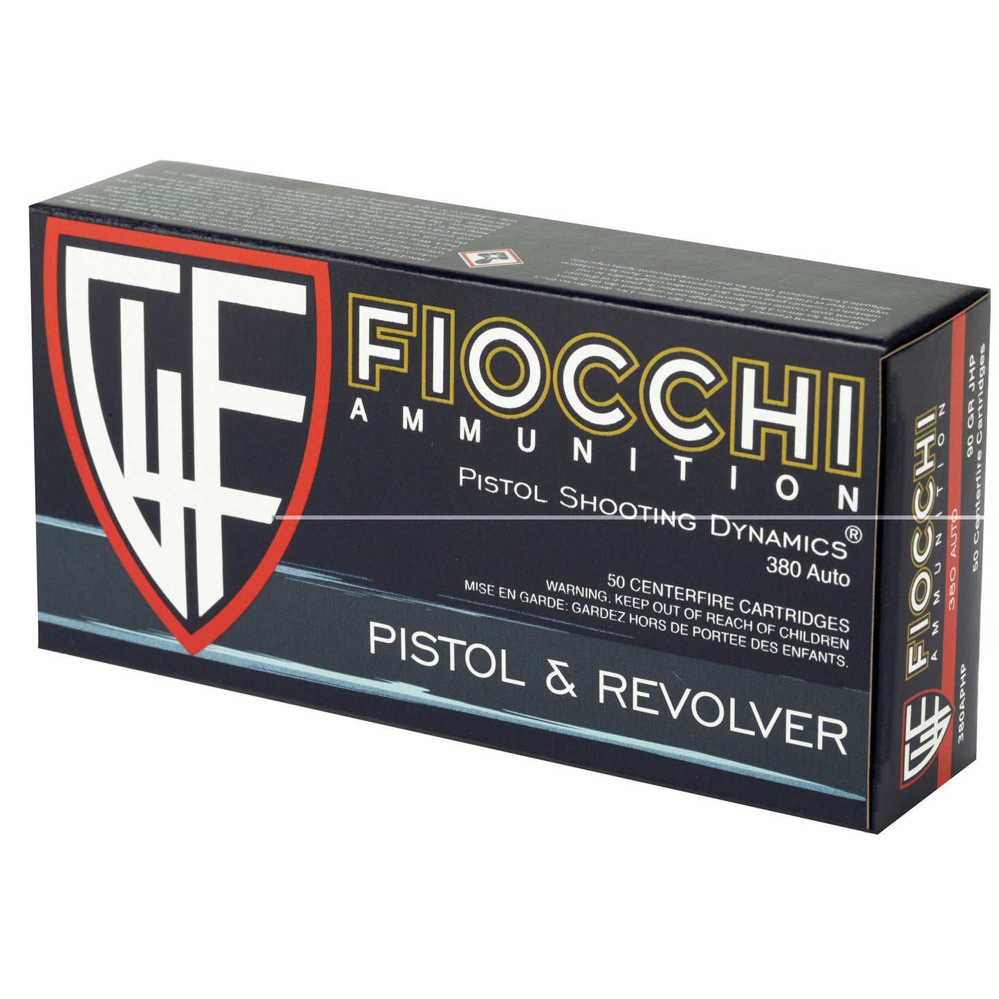 Fiocchi, 380 ACP, 90 Grain | JHP |  (50 Round Box)