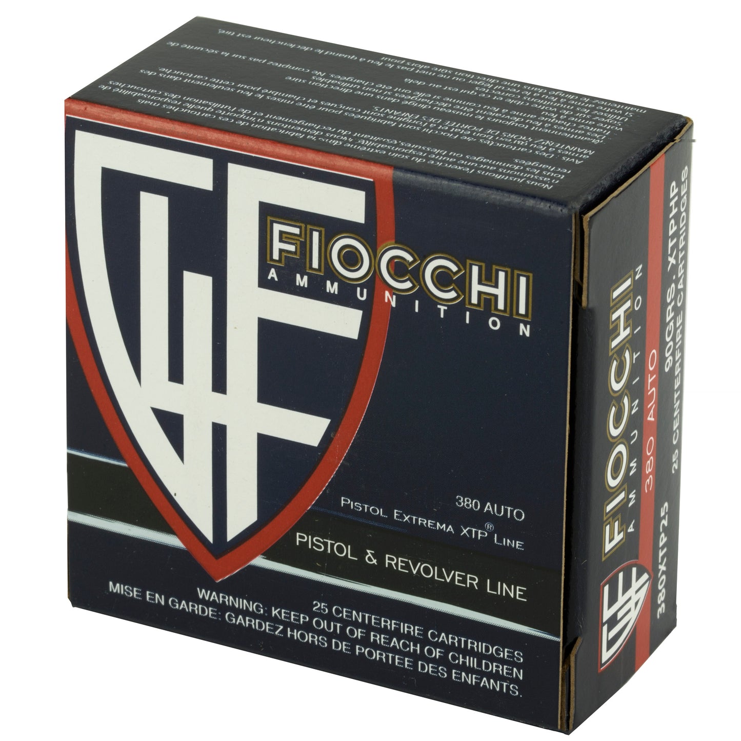 Fiocchi, 380 ACP, 90 Grain | XTP |  (25 Round Box)