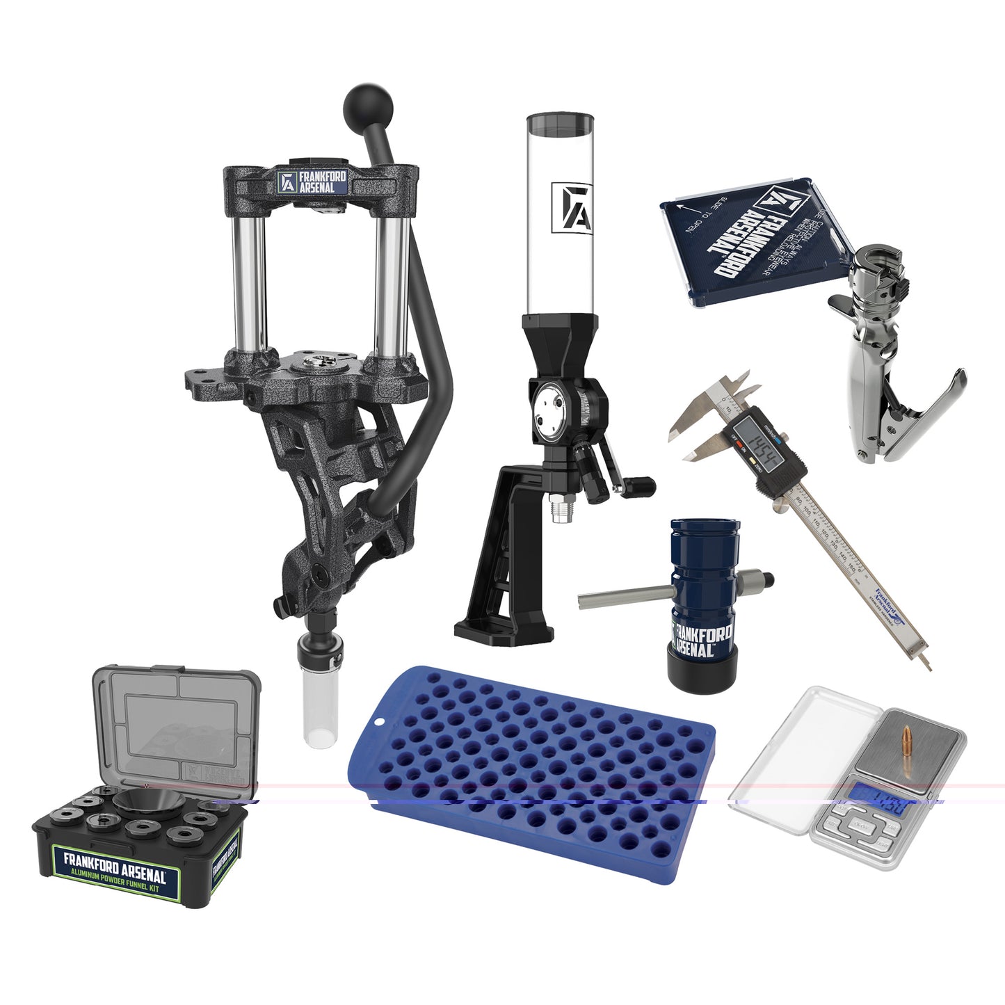 Frankford Arsenal, Essentials Reloading Kit, Includes Frankford Arsenal F-1 Single Stage Press