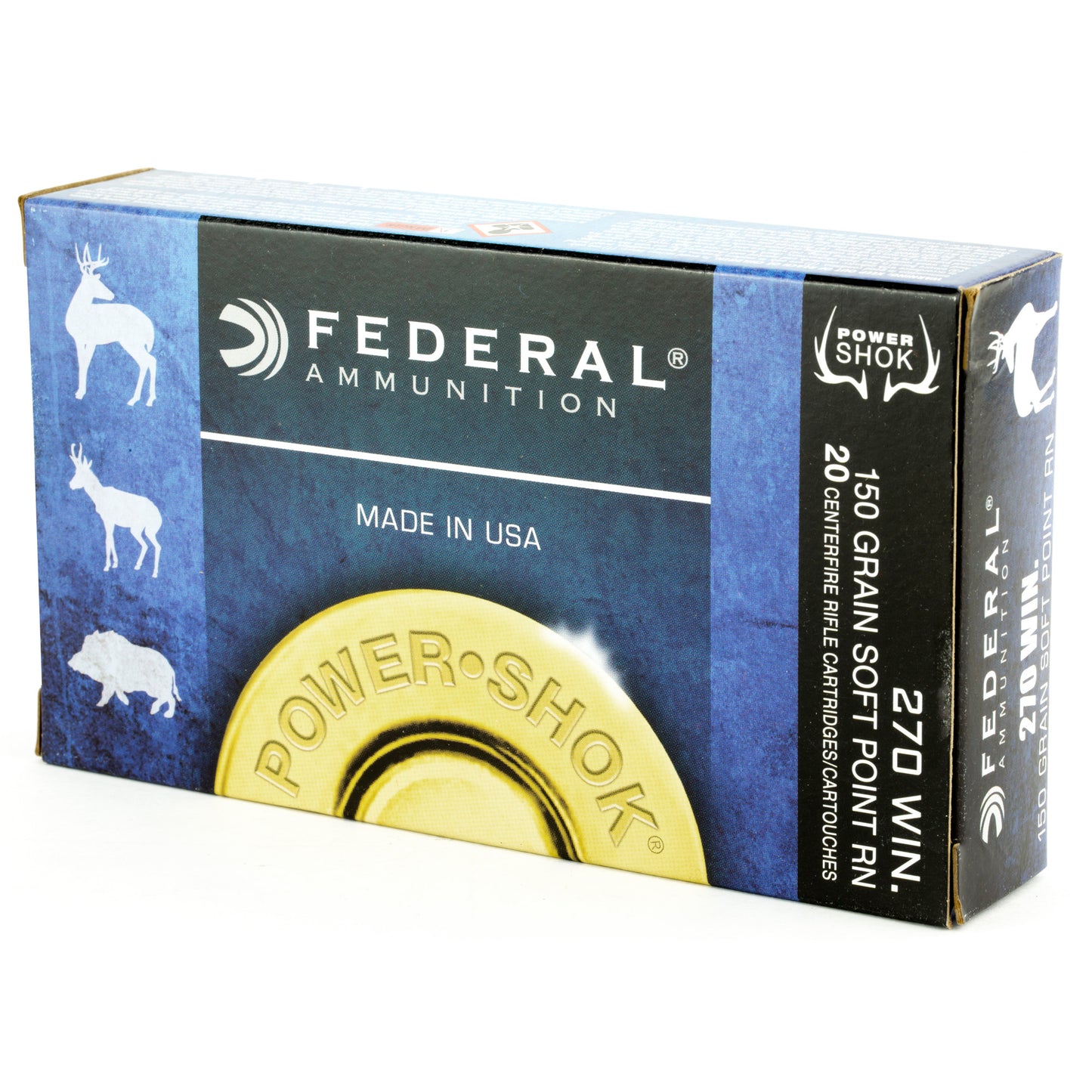 Federal, PowerShok, 270WIN, 150 Grain | SP | Round Nose  (20 Round Box)