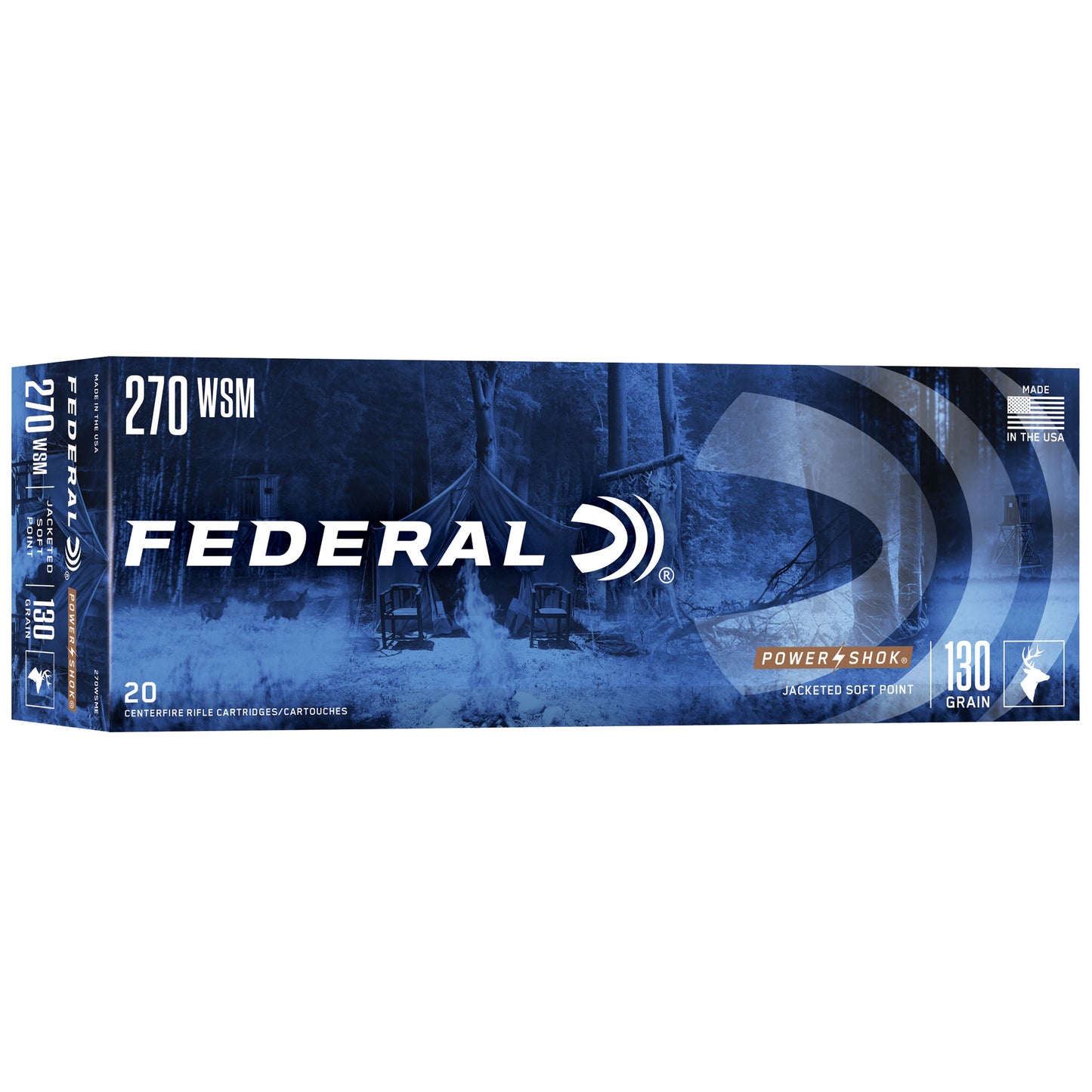 Federal, PowerShok, 270 Winchester Short Magnum, 130 Grain | SP |  (20 Round Box)