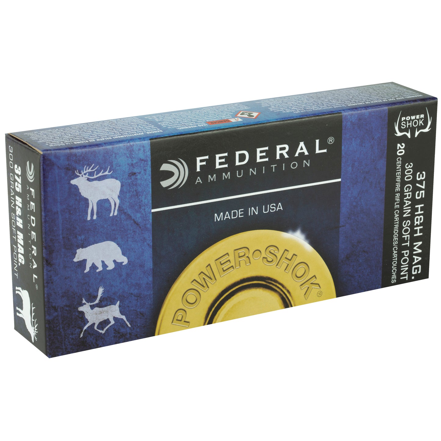 Federal, PowerShok, 375H&H, 300 Grain | SP |  (20 Round Box)