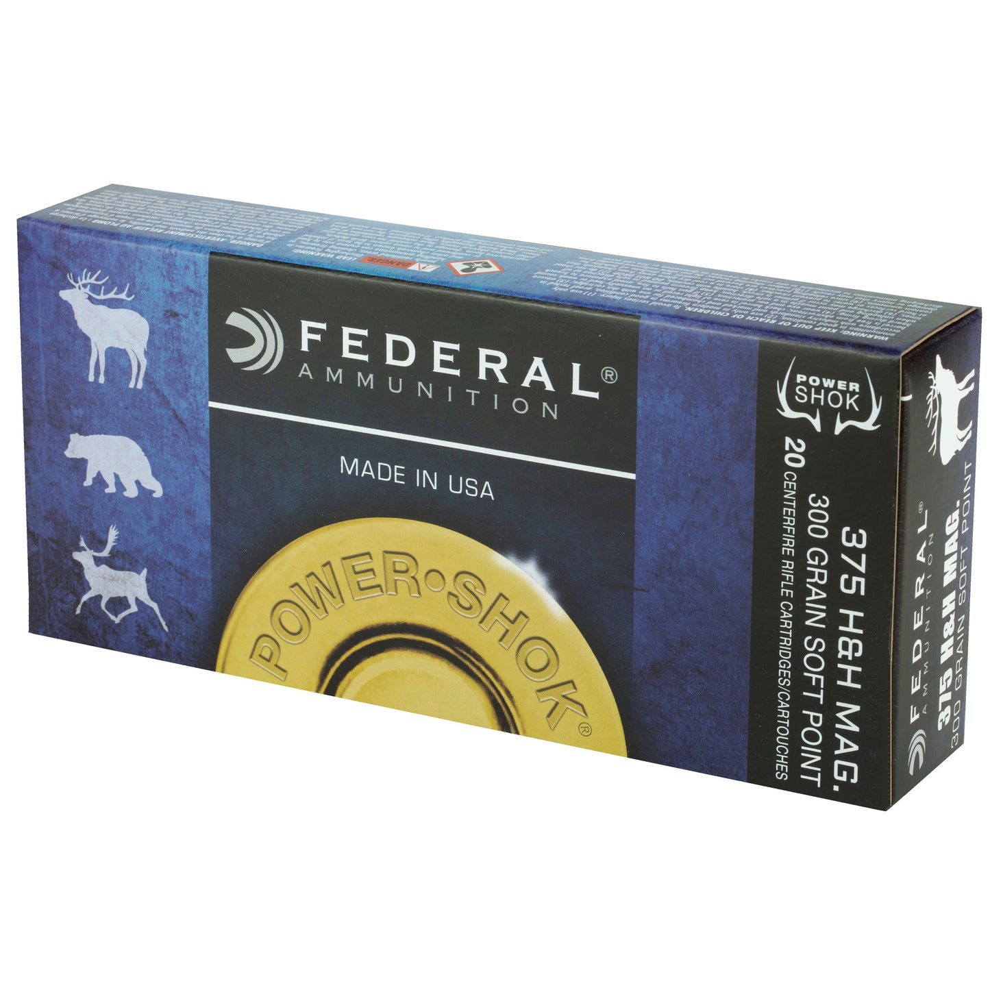 Federal, PowerShok, 375H&H, 300 Grain | SP |  (20 Round Box)