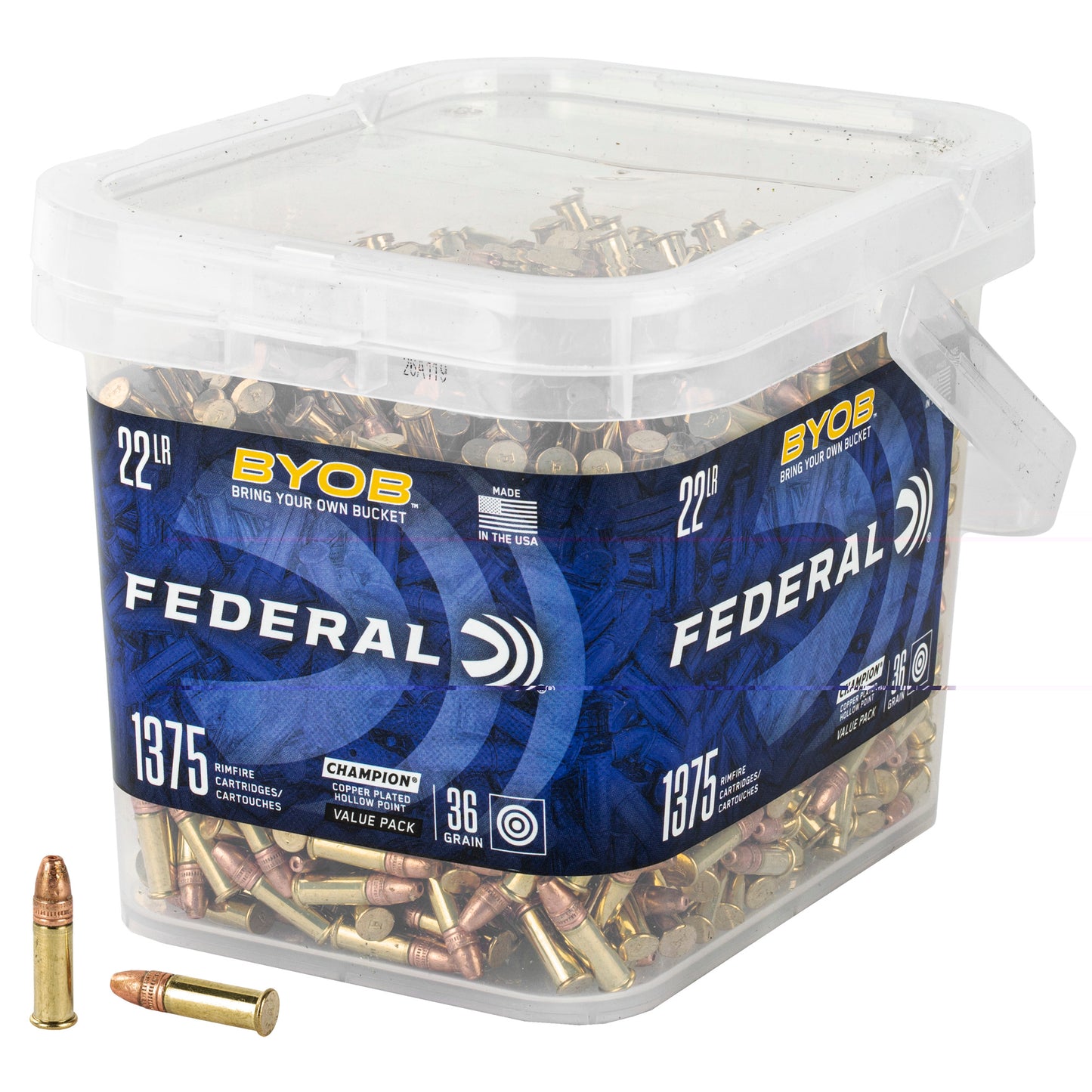 Fed 22lr 36gr Cphp Byob Bk 2x 1375ct