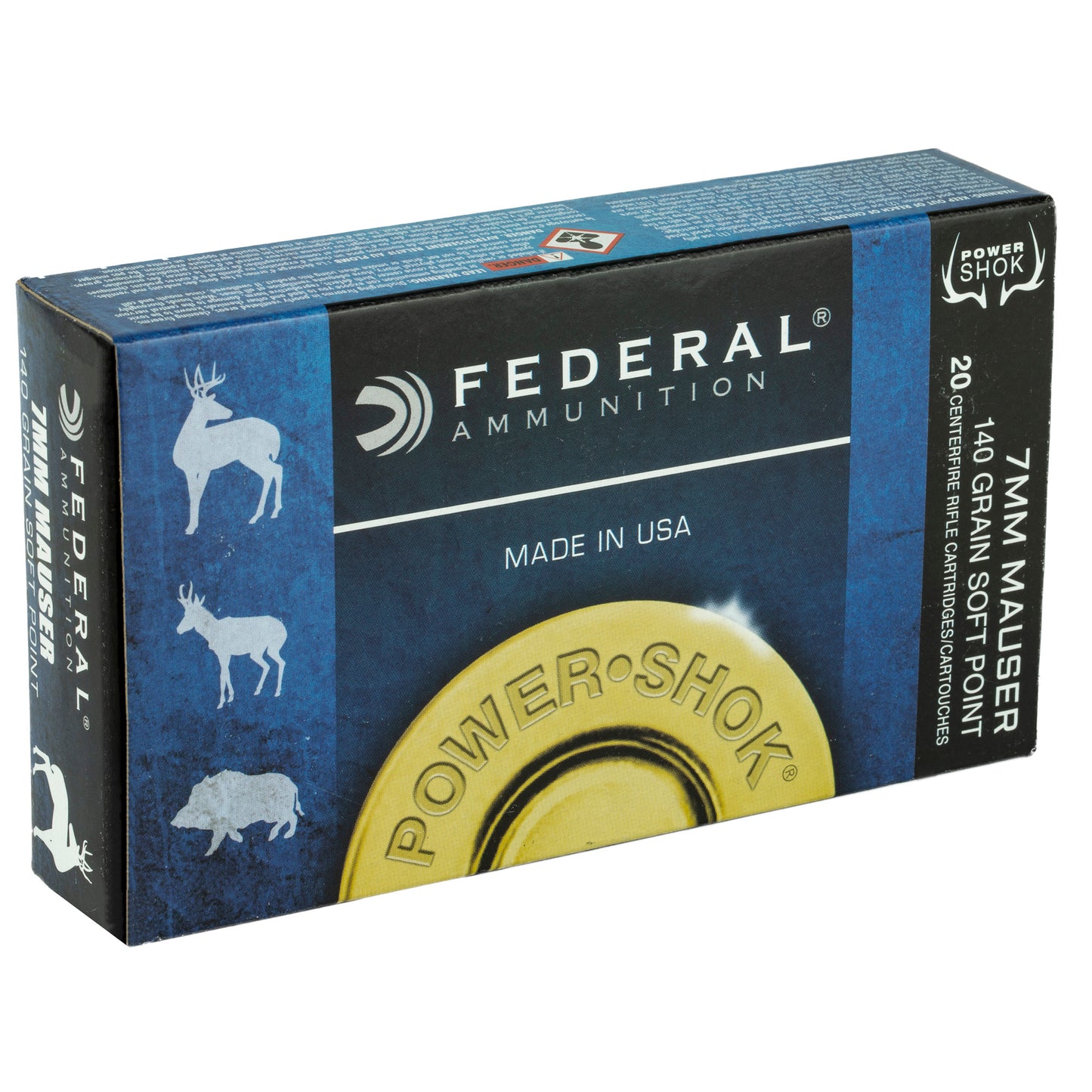 Fed PowerShok 7MM Mauser 140gr Sp 20/200