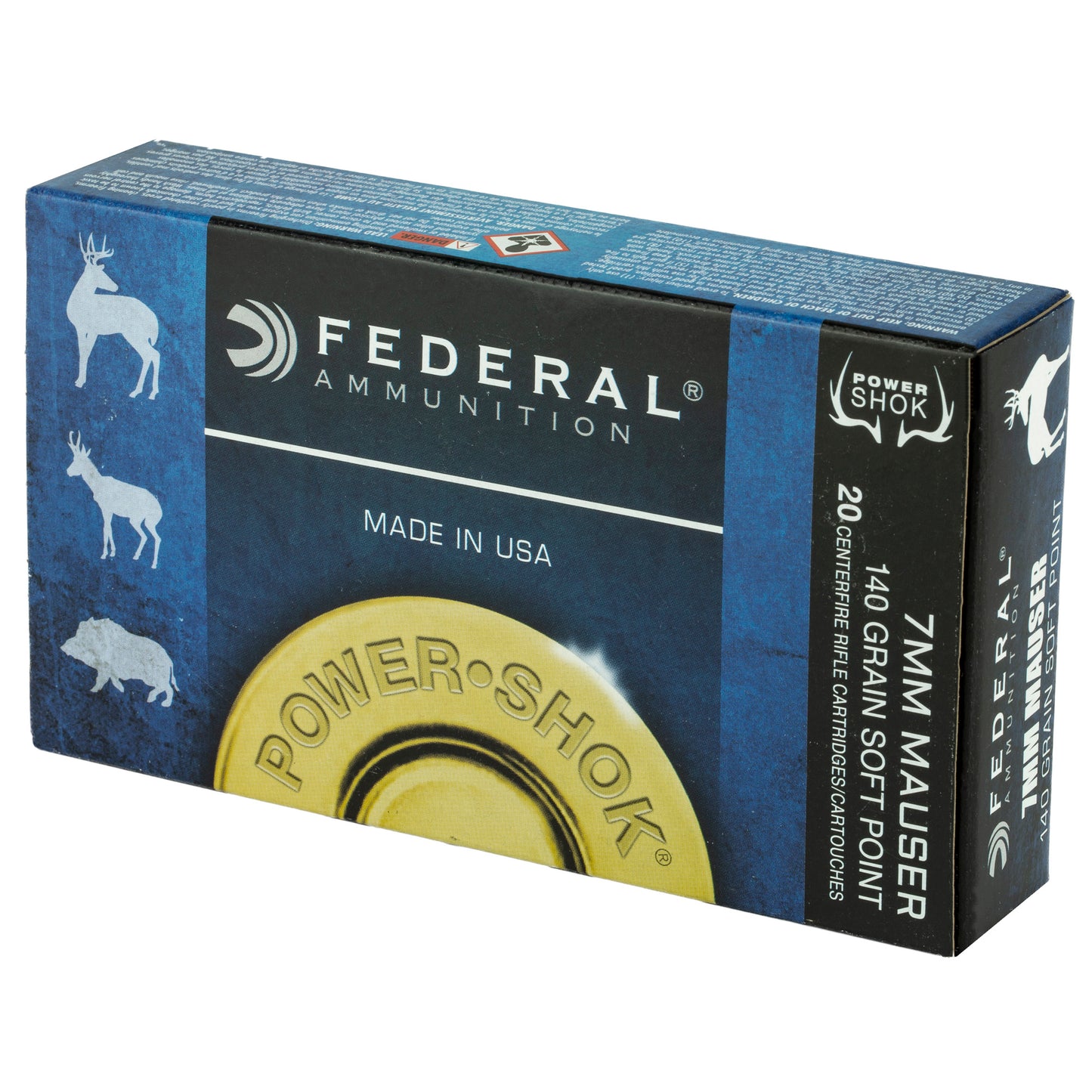 Fed PowerShok 7MM Mauser 140gr Sp 20/200