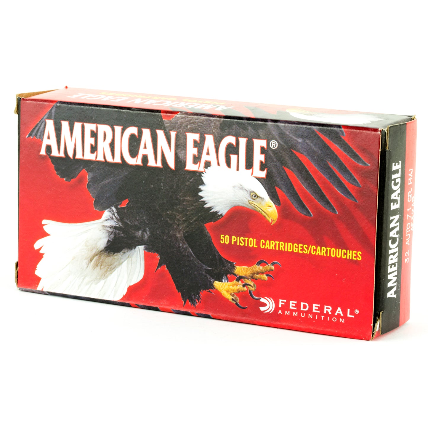 Federal, American Eagle, 32, Automatic Colt Pistol, ACP, 71grain | Full Metal Jacket, FMJ | 50 Rounds per Box