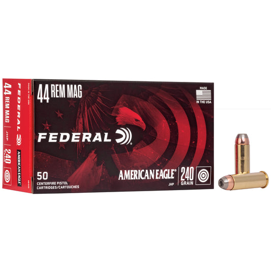 Federal, American Eagle, 44 Remington Magnum, 240 Grain | Jacketed Hollow Point, JHP | 50 Rounds per Box