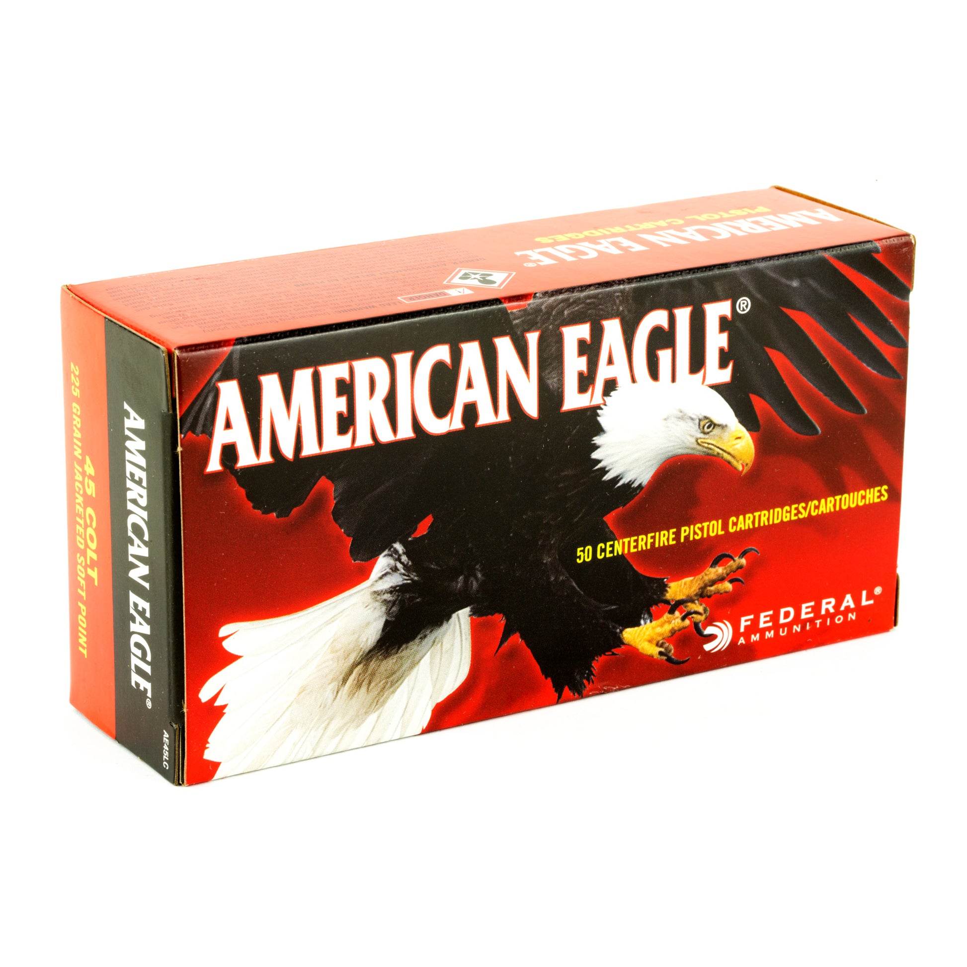 Federal, American Eagle, .45 Colt, Jacketed Soft Point, 225 Grain, 50 Rounds per Box 