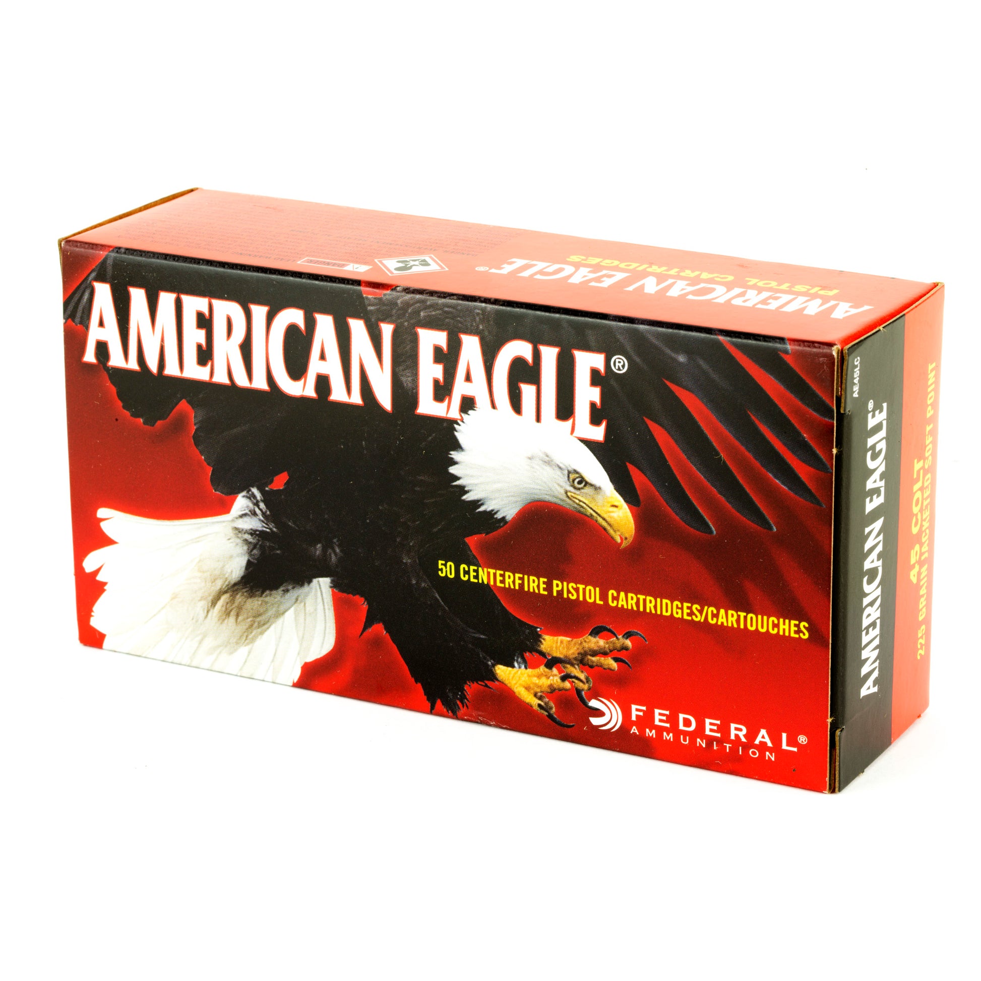 Federal, American Eagle, .45 Colt, Jacketed Soft Point, 225 Grain, 50 Rounds per Box 