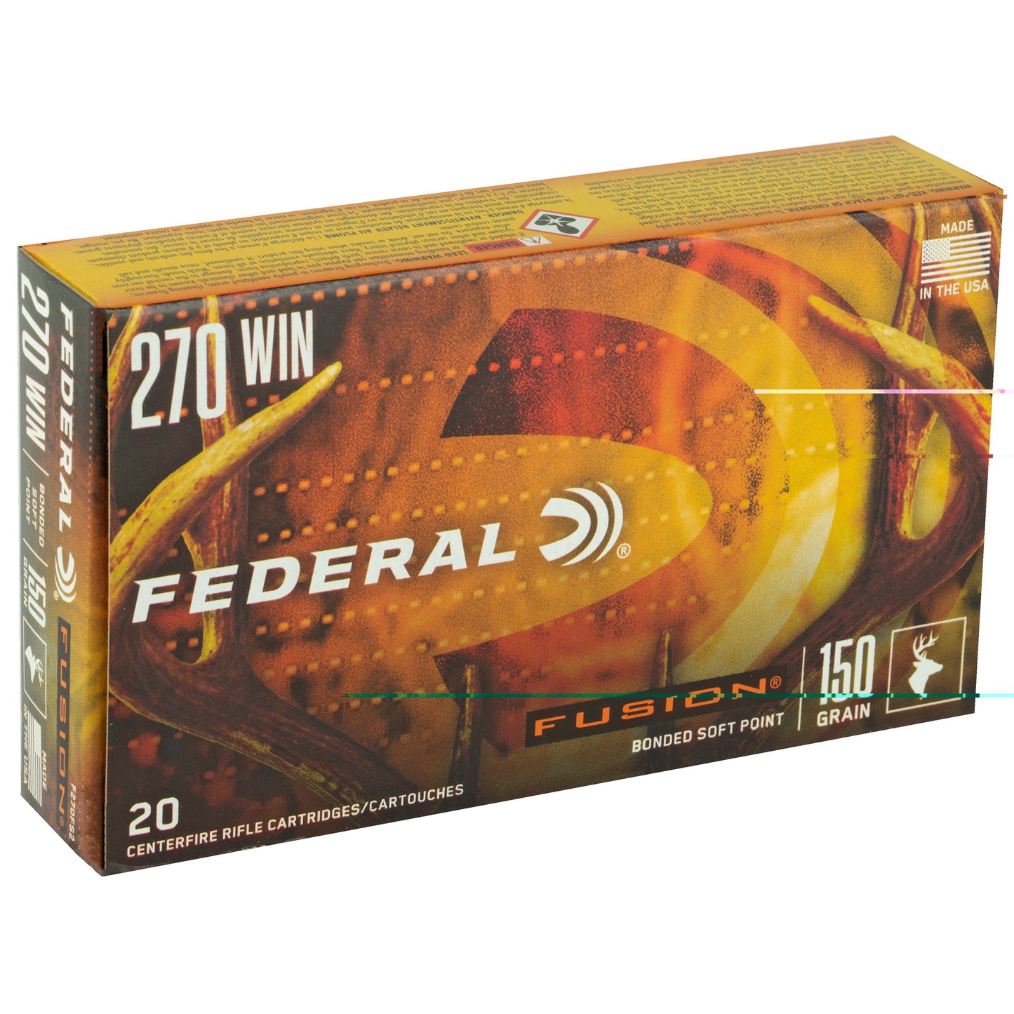 Federal, Fusion, 270 Win, 150 Grain, Boat Tail  (20 Round Box)