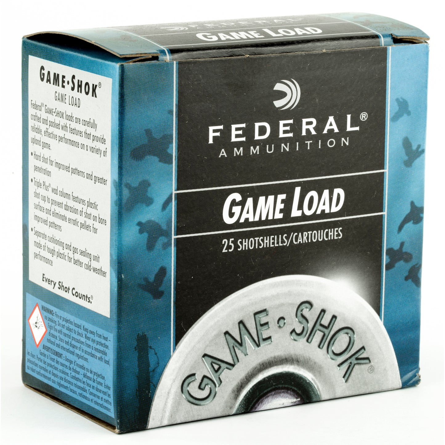 Federal Game Load 12ga 2 3/4" #8  (25 Round Box)