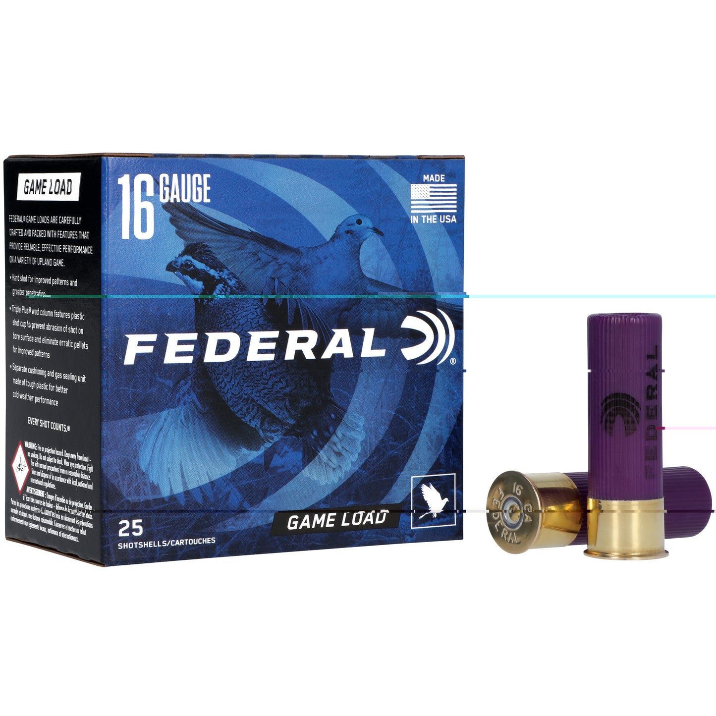 Federal, Game Load, 16 Gauge, 2.75", #6, 2.5 Dram, 1oz, Shotshell  (25 Round Box)