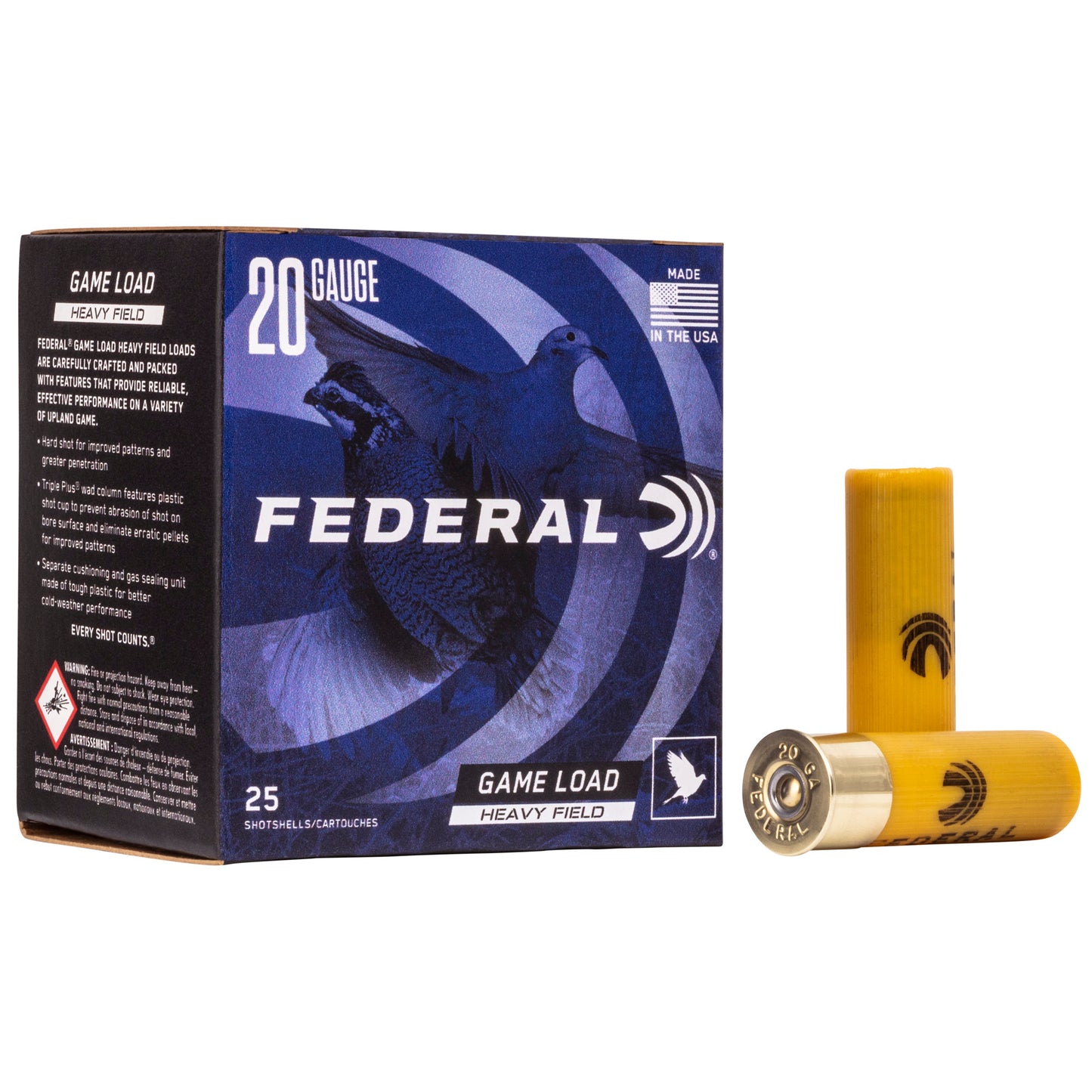 Federal GameShok 20ga 2 3/4" #8 (25 Round Box)