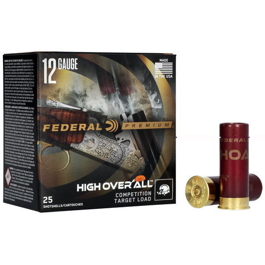 Federal, Premium, High Over All, Competition Target Load, 12 Gauge 2.75", #7.5, 3 Dram, 1 oz, Lead  (25 Round Box)