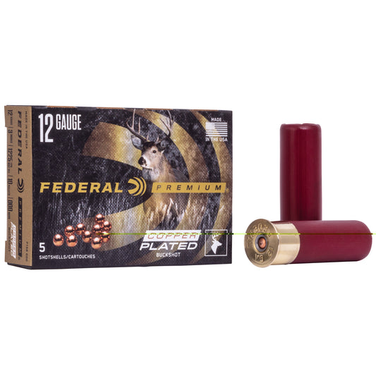 Federal, Premium, Vital Shok, 12 Gauge 3", 3 Buck, 1 1/2oz, Buckshot, 10 Pellets  (5 Round Box)