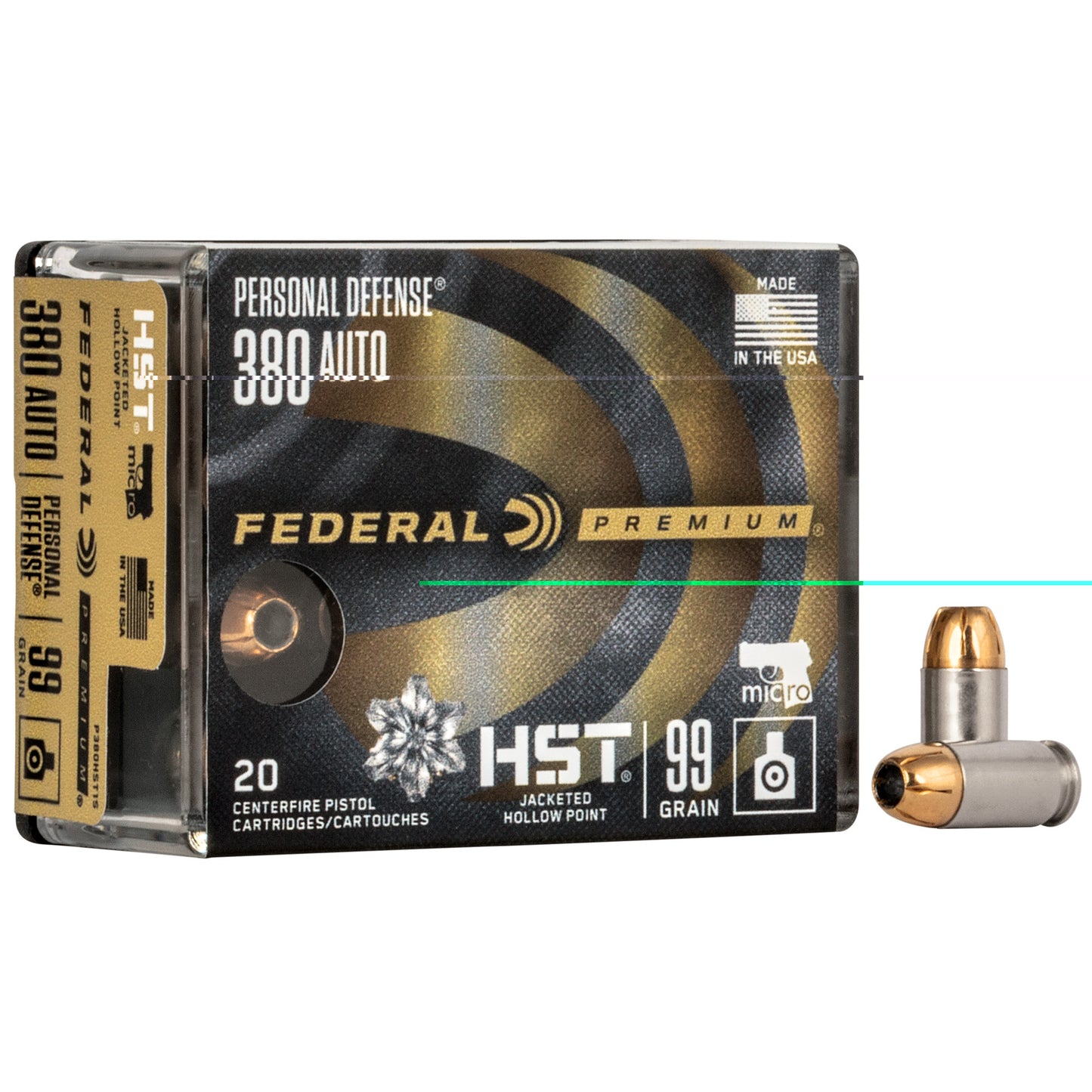 Federal, Premium Personal Defense, 380 ACP, 99 Grain, HST  (20 Round Box)