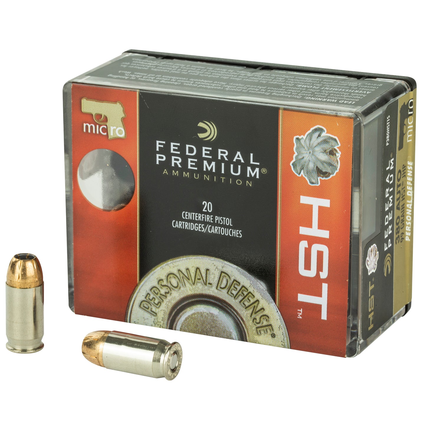 Federal, Premium Personal Defense, 380 ACP, 99 Grain, HST  (20 Round Box)