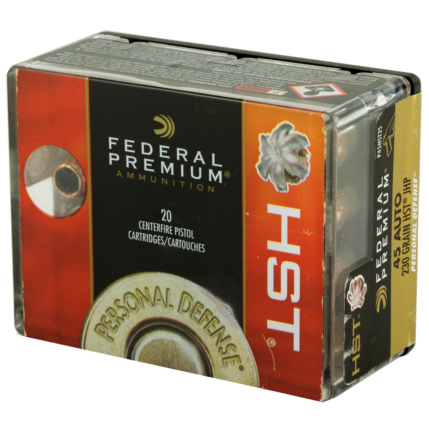 Federal, Premium HST, 45 ACP, 230 Grain | JHP |  (20 Round Box)