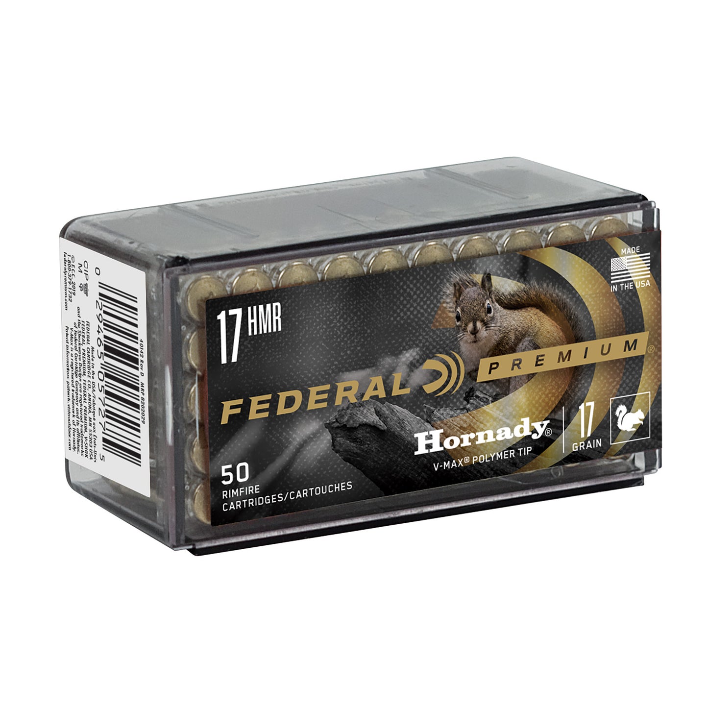 Federal, Premium, 17 HMR, 17 Grain, V-Max  (50 Round Box)