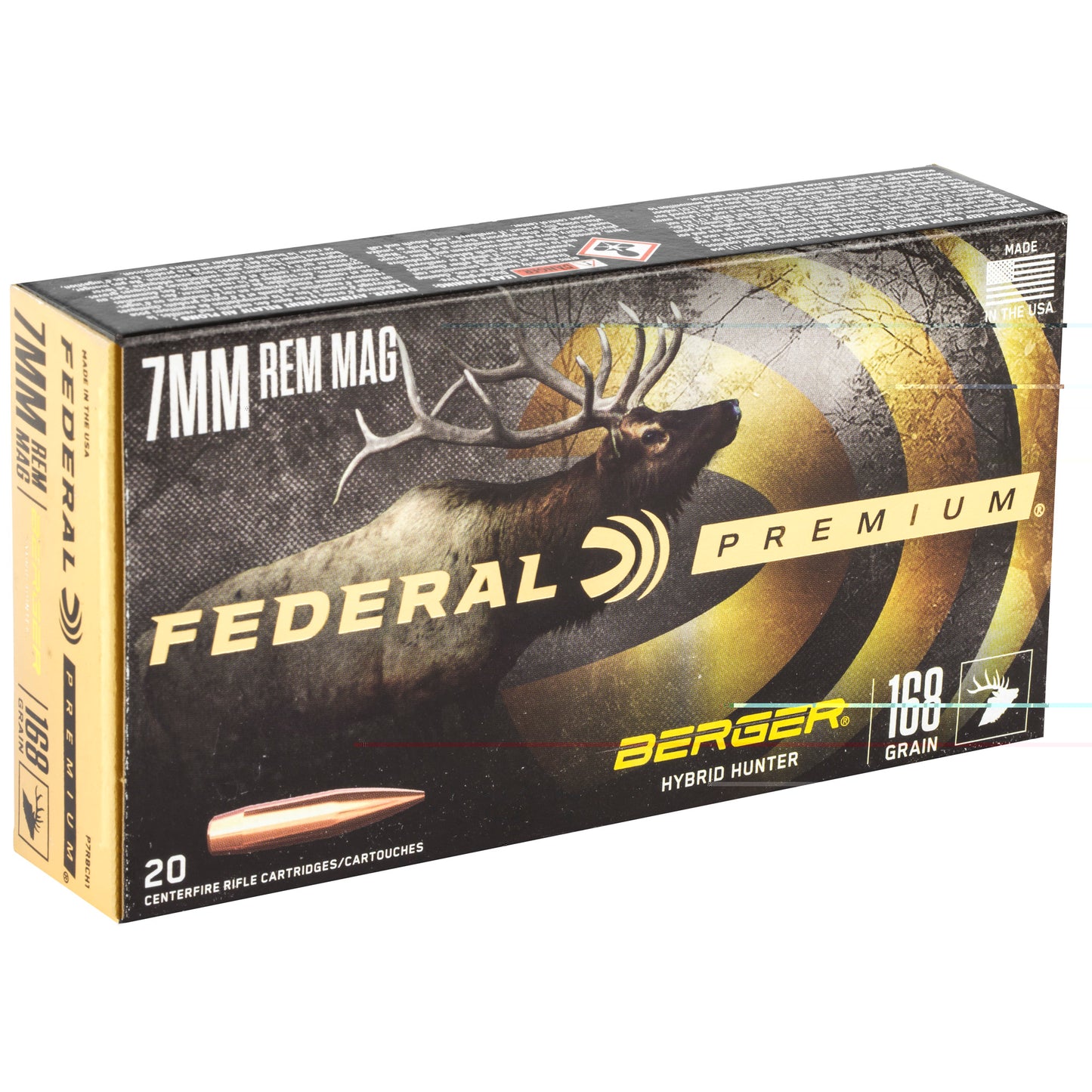 Fed Prm 7mmrem 168gr Hyb Hr 20/200