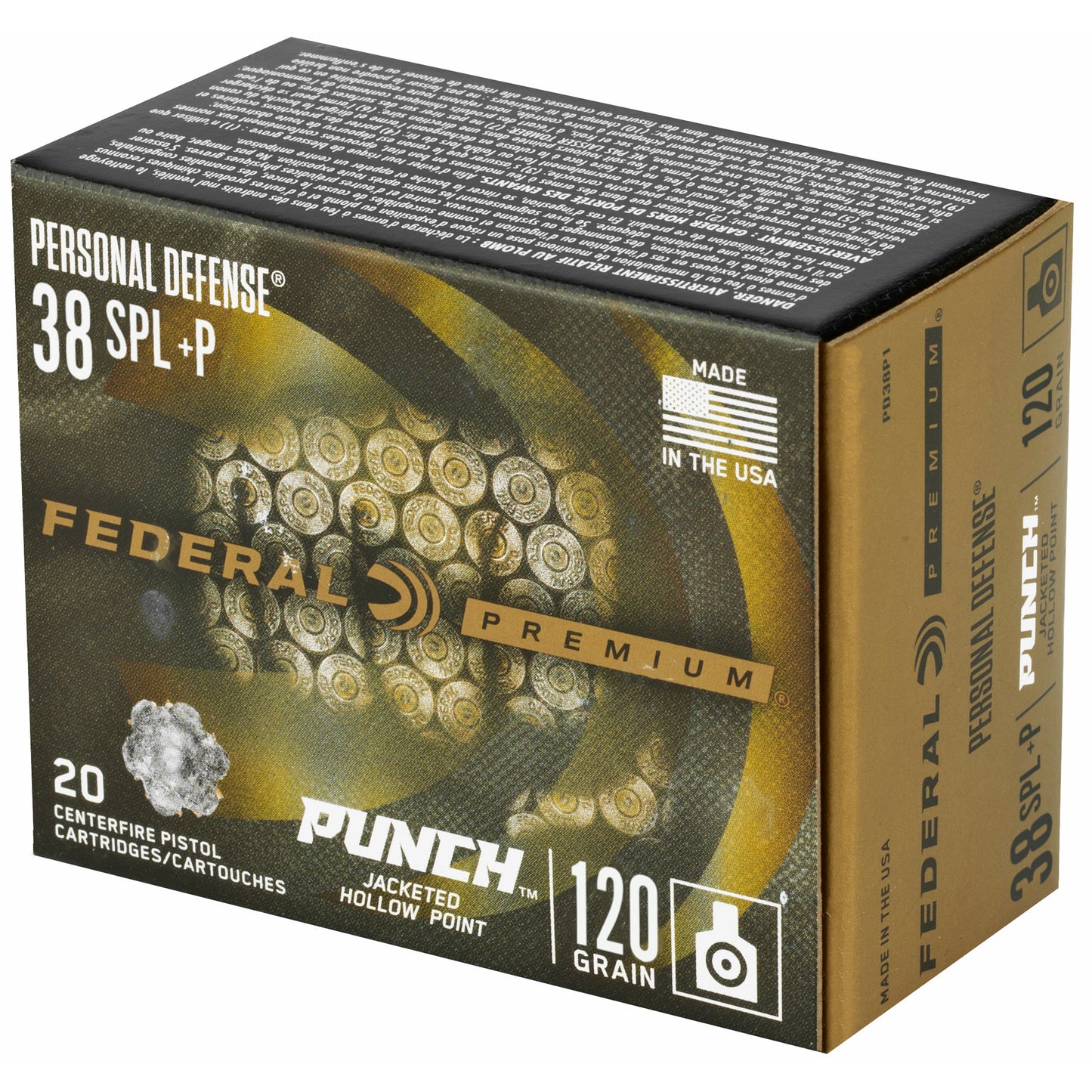 Federal, Premium, Punch, 38 Special, 120 Grain | JHP |  (20 Round Box)