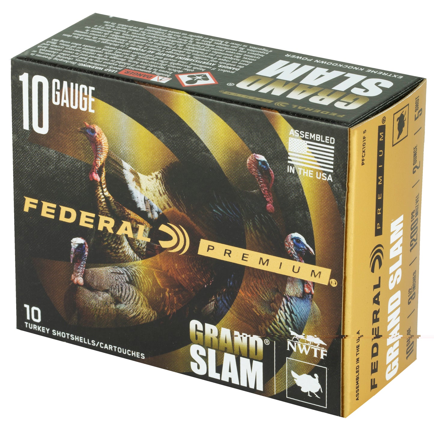 Federal, Grand Slam, 10 Gauge, 3.5", #5 Shot, 2oz  (10 Round Box)