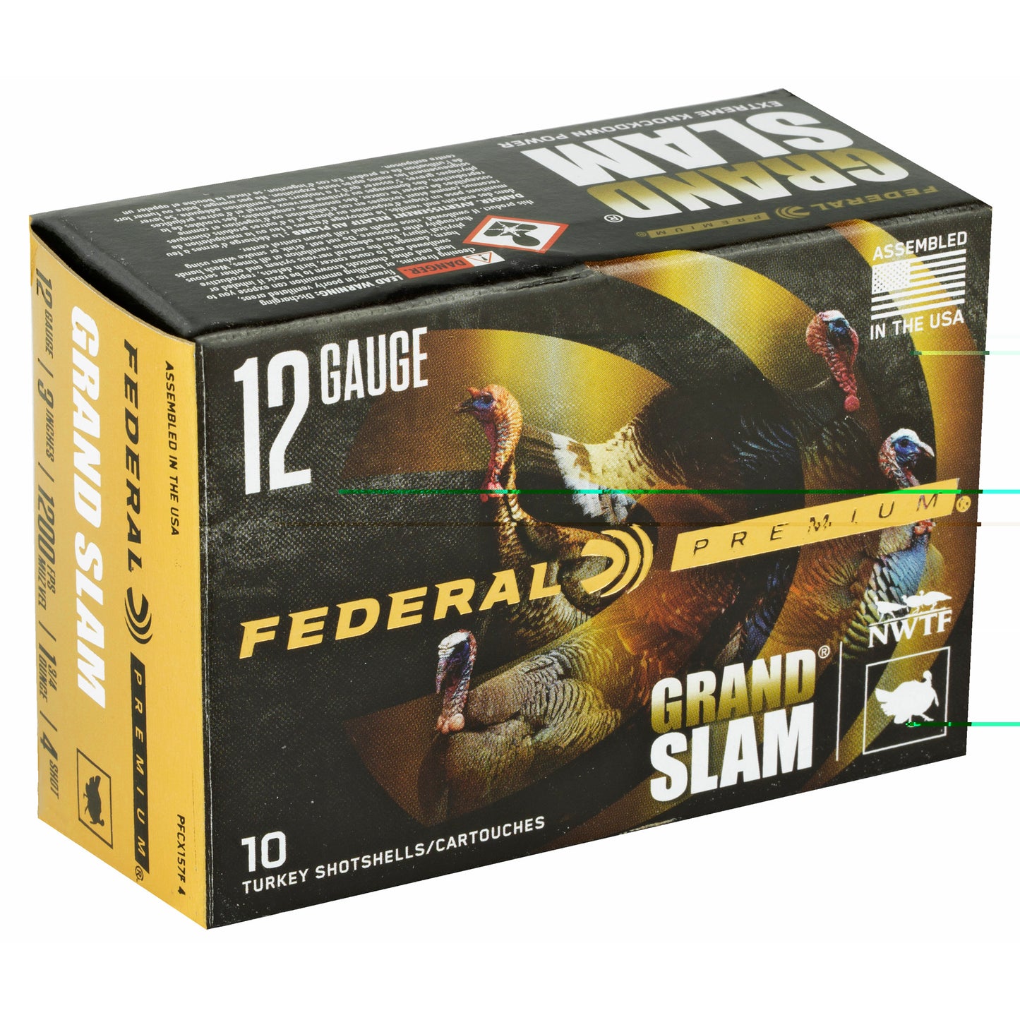 Federal, Grand Slam, 12 Gauge, 3", #4, 1.75oz, Flight Control  (10 Round Box)