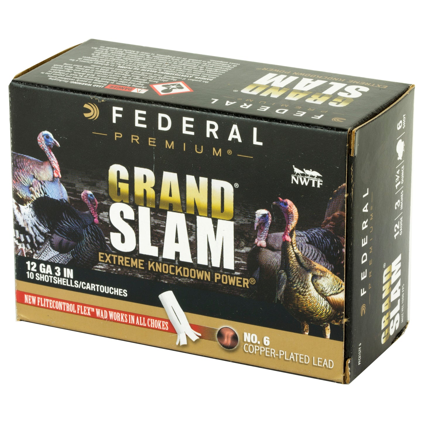 Federal, Grand Slam, 12 Gauge, 3", #6, 1.75oz, Flight Control  (10 Round Box)