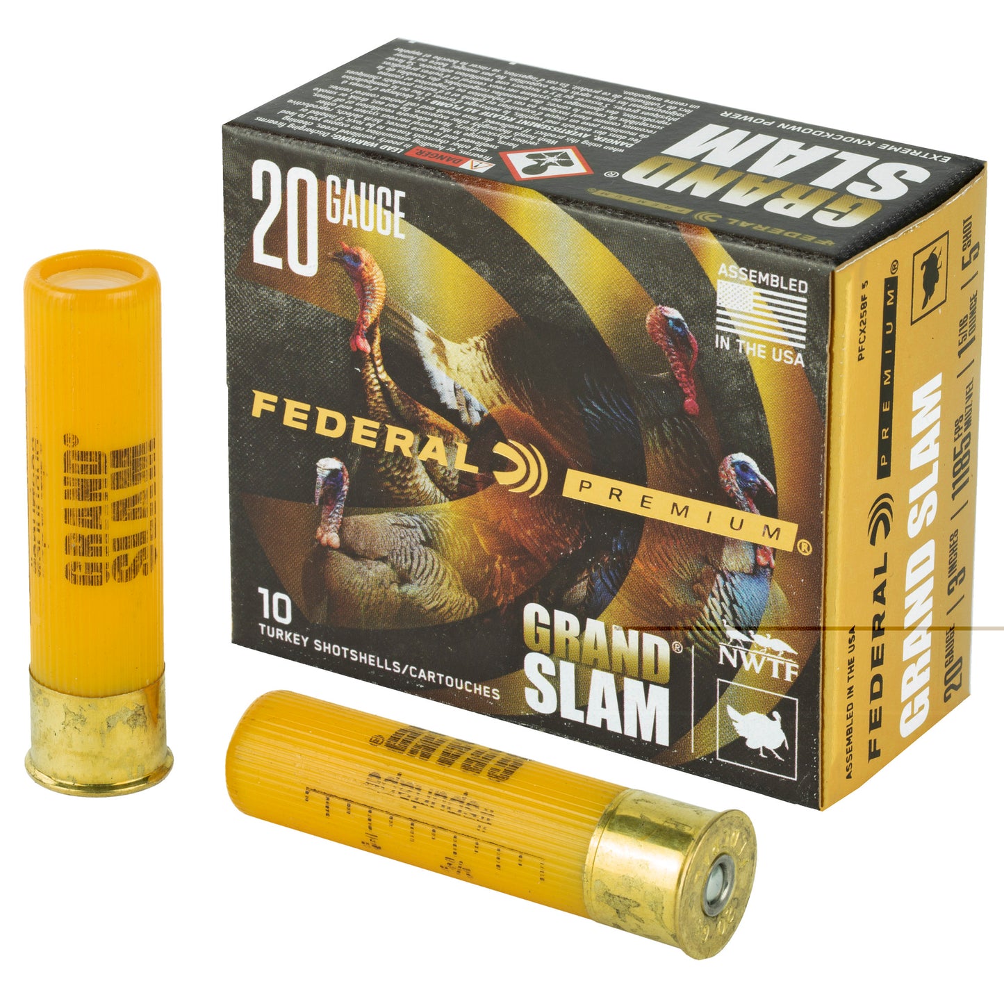 Federal, Grand Slam, 20 Gauge, 3", #5, 1-5/16oz, Flight Control  (10 Round Box)