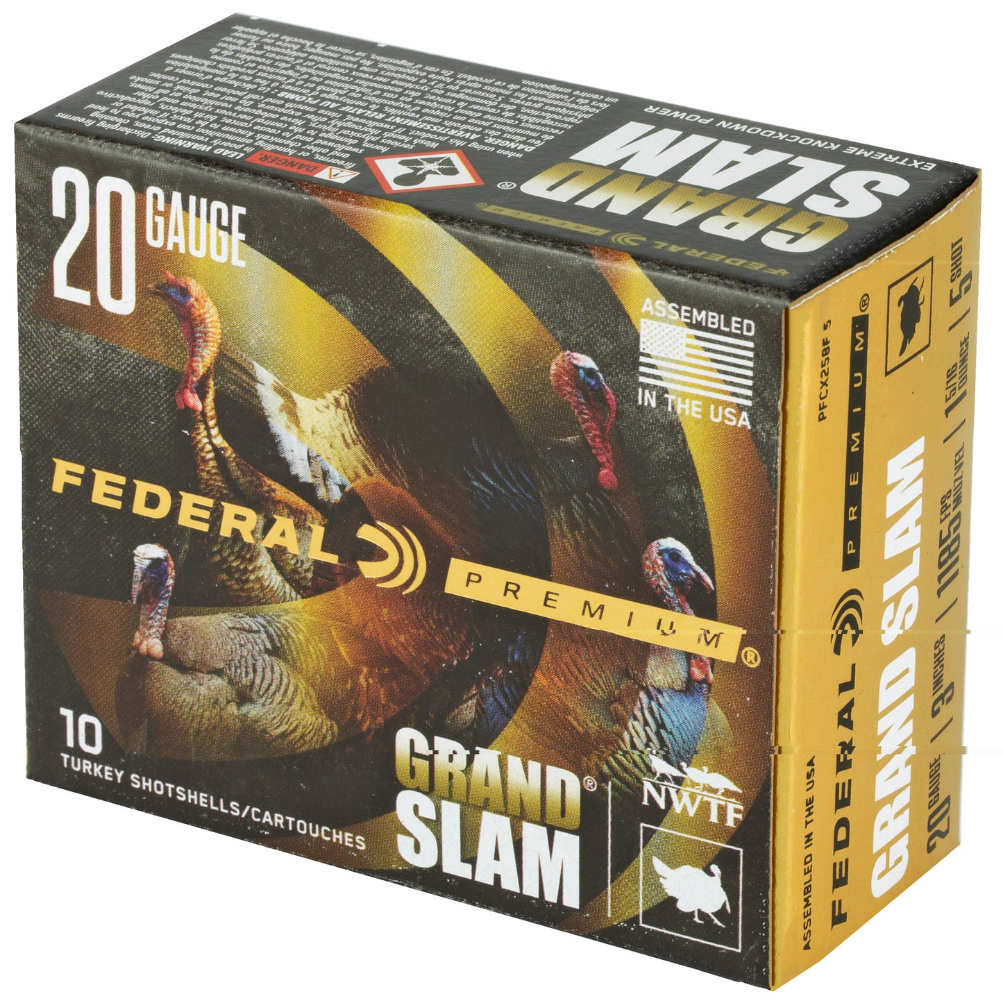 Federal, Grand Slam, 20 Gauge, 3", #5, 1-5/16oz, Flight Control  (10 Round Box)