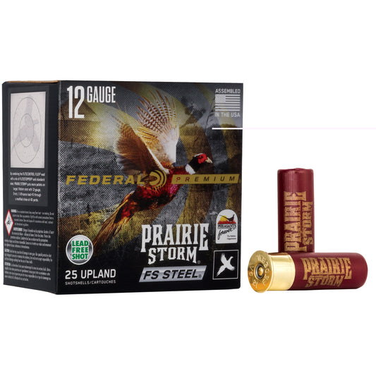 Federal, Premium, Prairie Storm, 12 Gauge 3", FS Steel, #3, 1 1/8 oz  (25 Round Box)