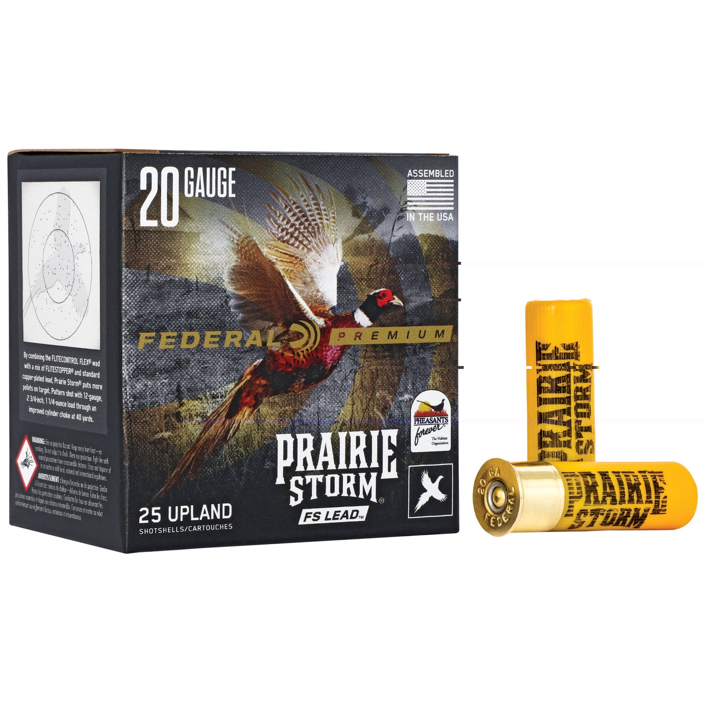 Federal, Premium, Prairie Storm, 20 Gauge 2.75", FS Lead, #5, 1 oz  (25 Round Box)