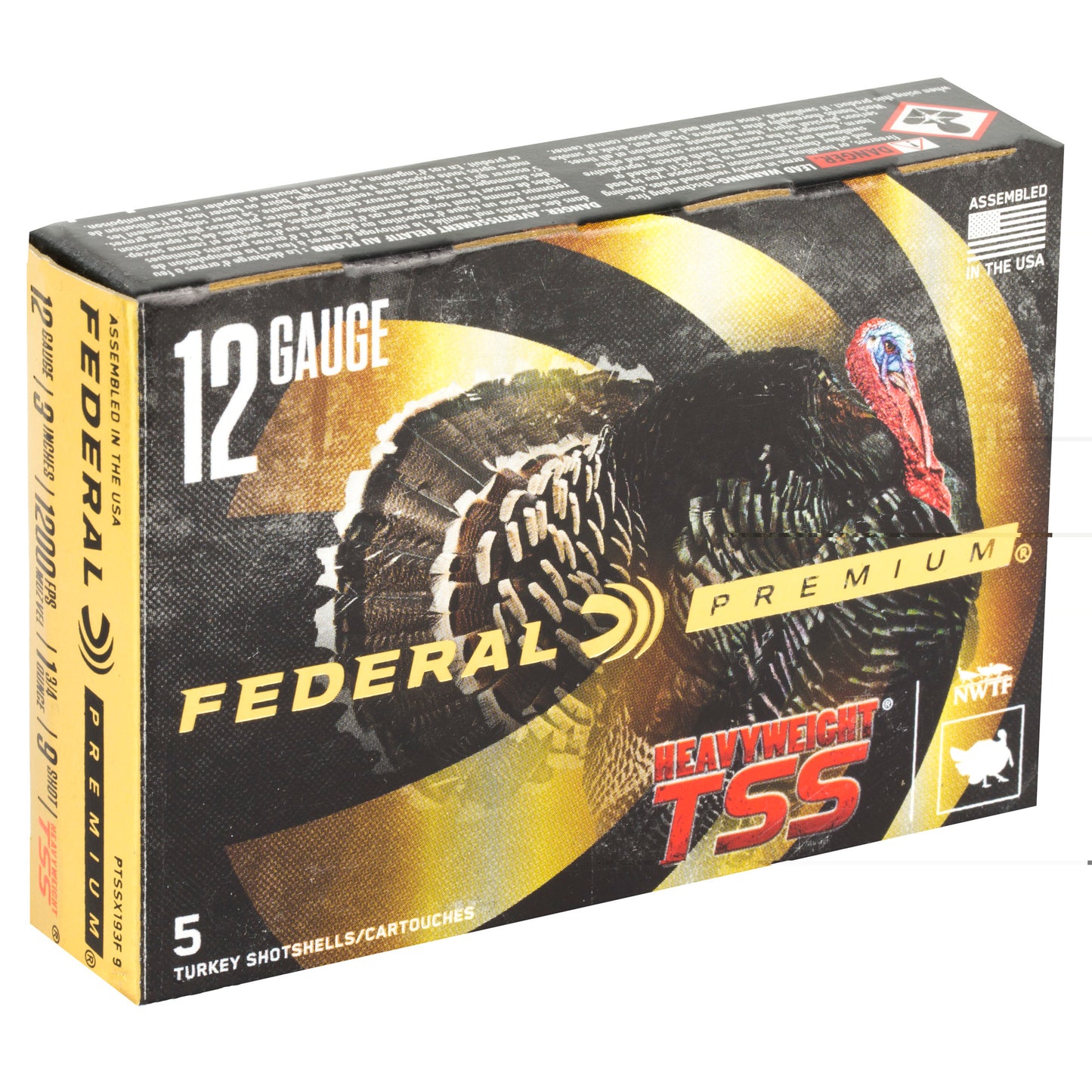 Federal, Heavyweight TSS with Flightcontrol Flex, 12 Gauge 3", #9 Shot, 1 3/4oz, TSS (5 Round Box)