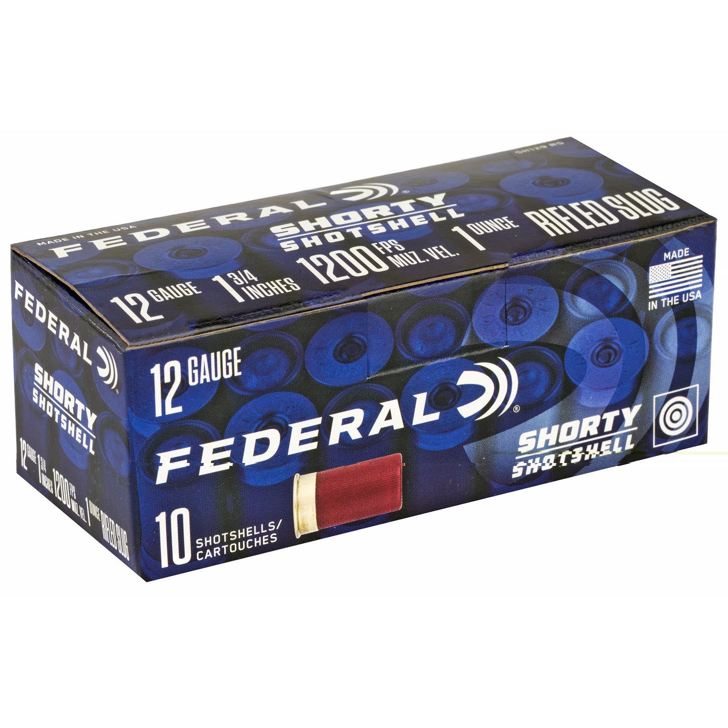 Federal, Shorty Shotshell, 12 Gauge 1.75", Rifled Slug  (10 Round Box)