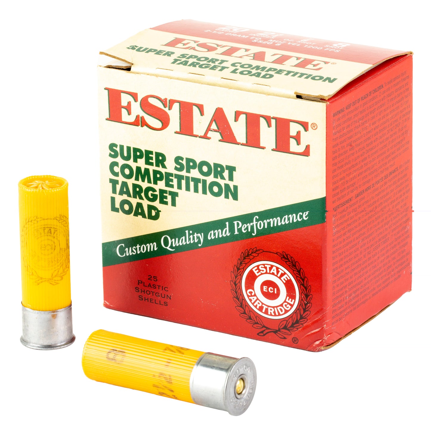 Federal, Estate, Super Sport, 20 Gauge 2.75", #8, 7/8 oz  (25 Round Box)