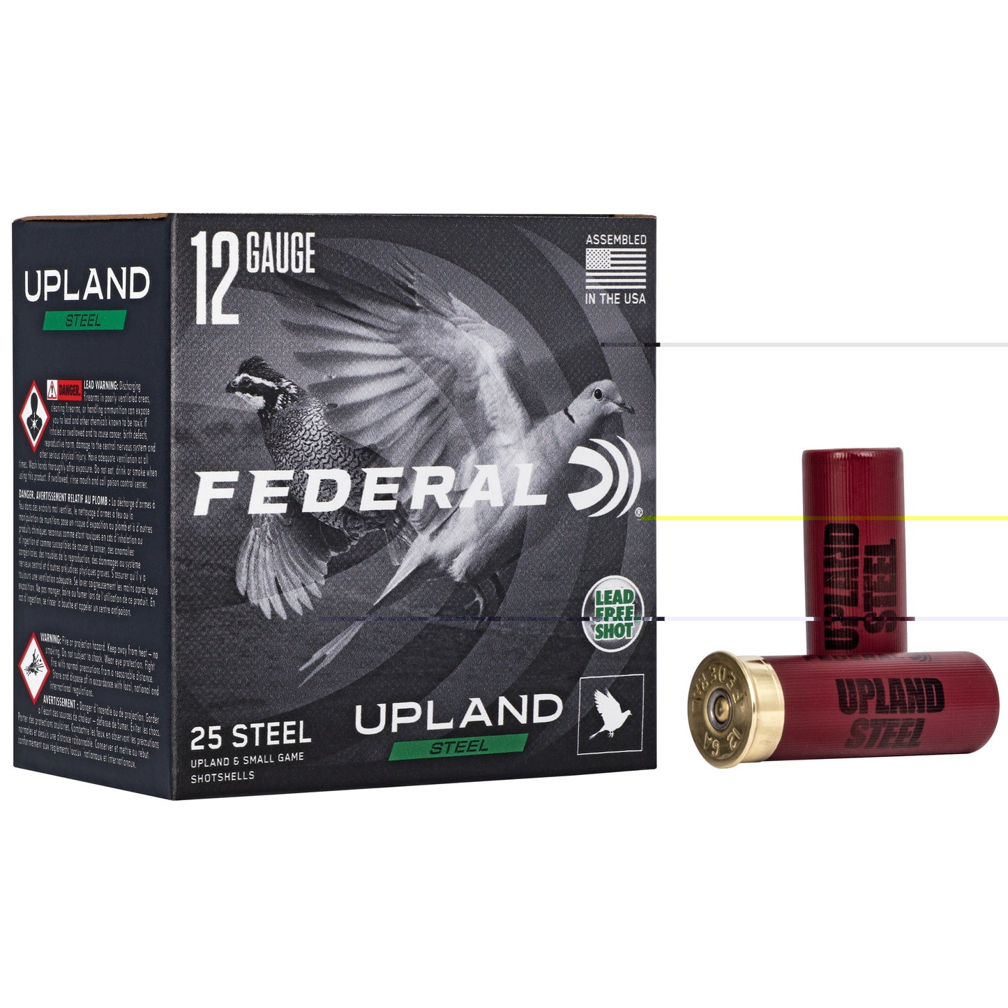 Federal, Upland Steel, 12 Gauge 2.75", #7.5, 1 oz, Steel Shot  (25 Round Box)