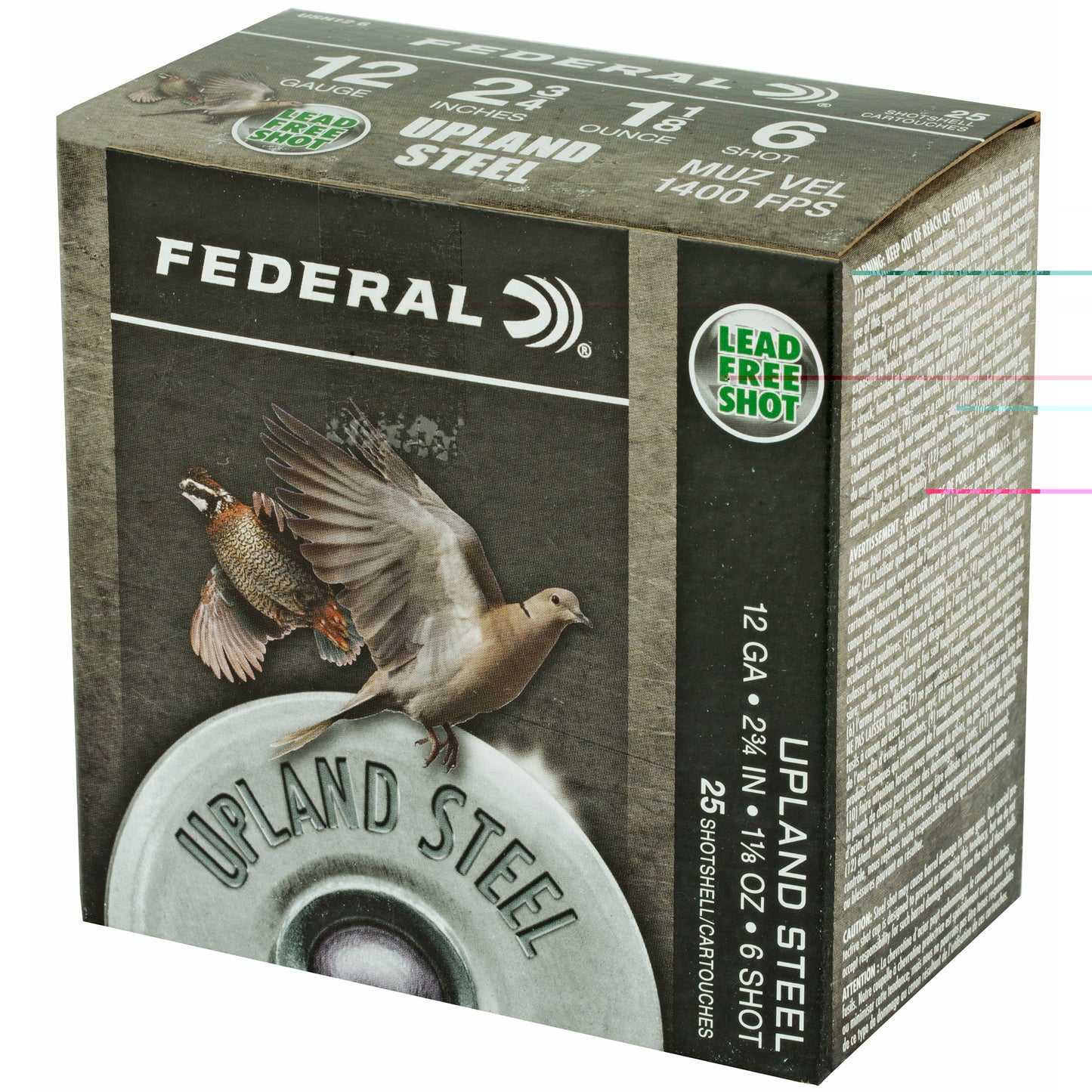 Federal, Field & Range Steel, 12 Gauge, 2.75", #6, 1 1/8 oz, Steel Shot  (25 Round Box)