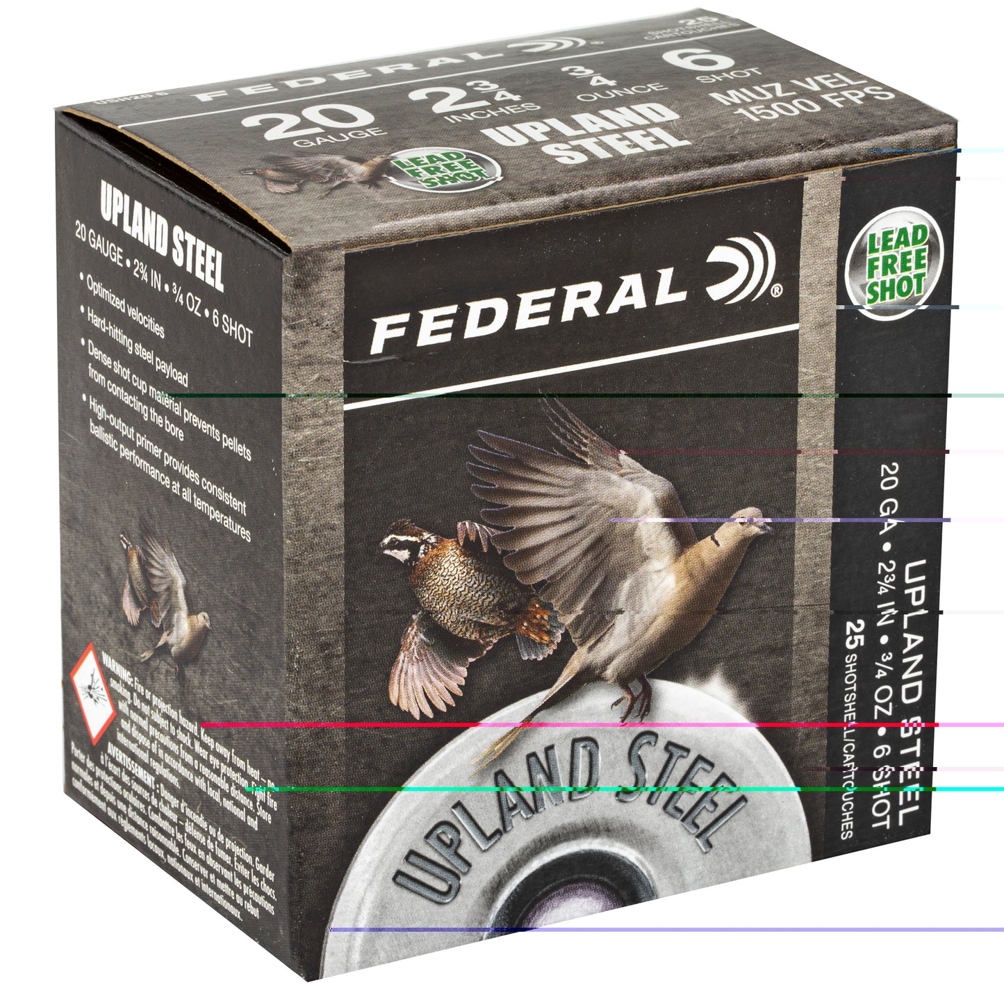 Federal, Upland Steel, 20 Gauge 2.75", #6, 7/8 oz., Steel Shot  (25 Round Box)