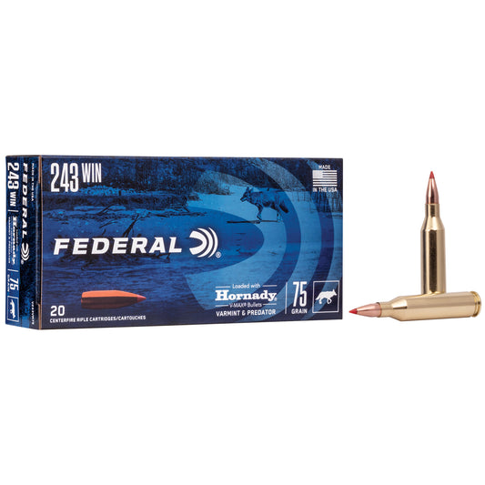 Federal Varmint & Predator 243 Winchester 75Gr V-Max (20 Round Box)